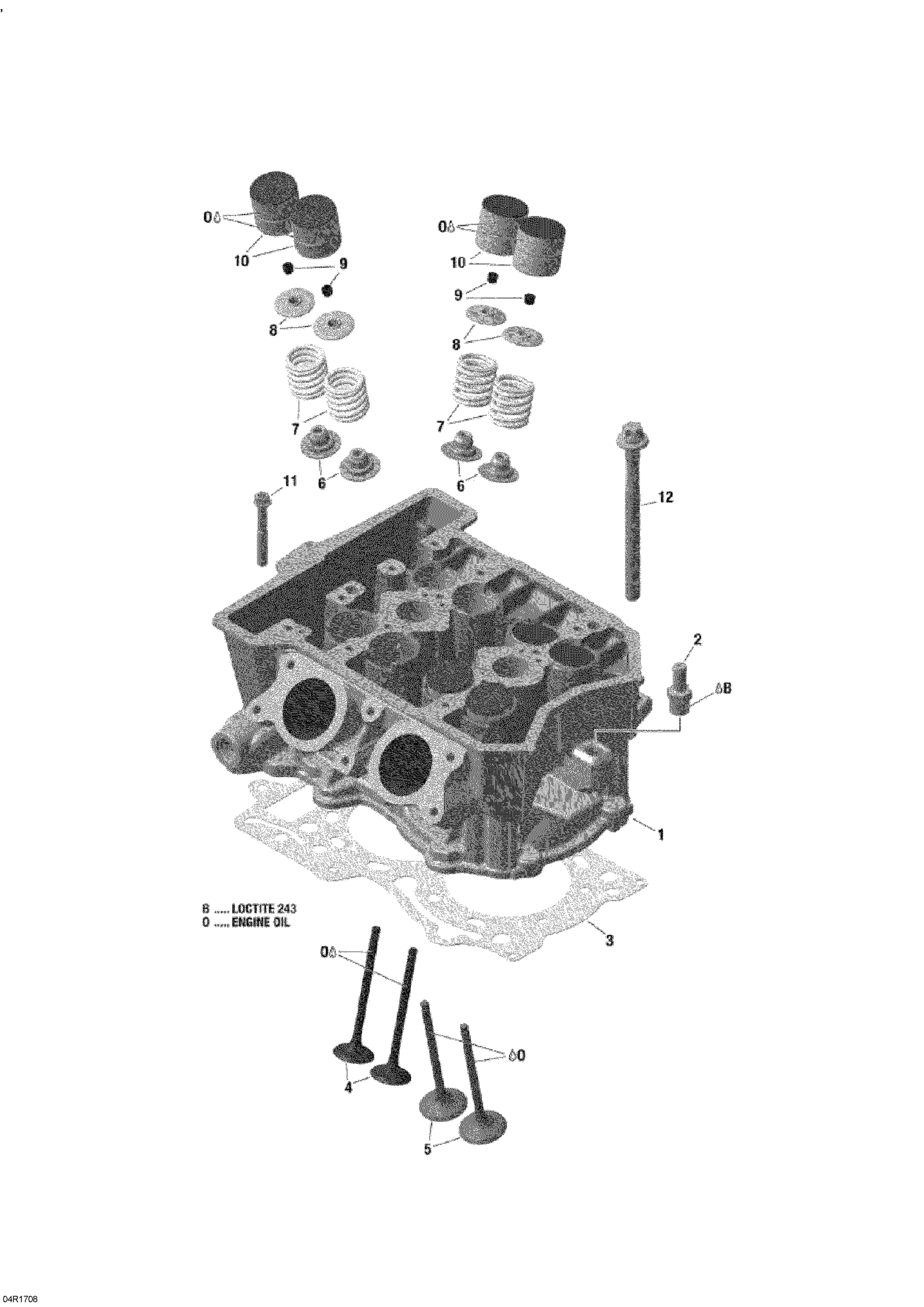 Схема узла: Cylinder Head And Exhaust Manifold - 600 ACE