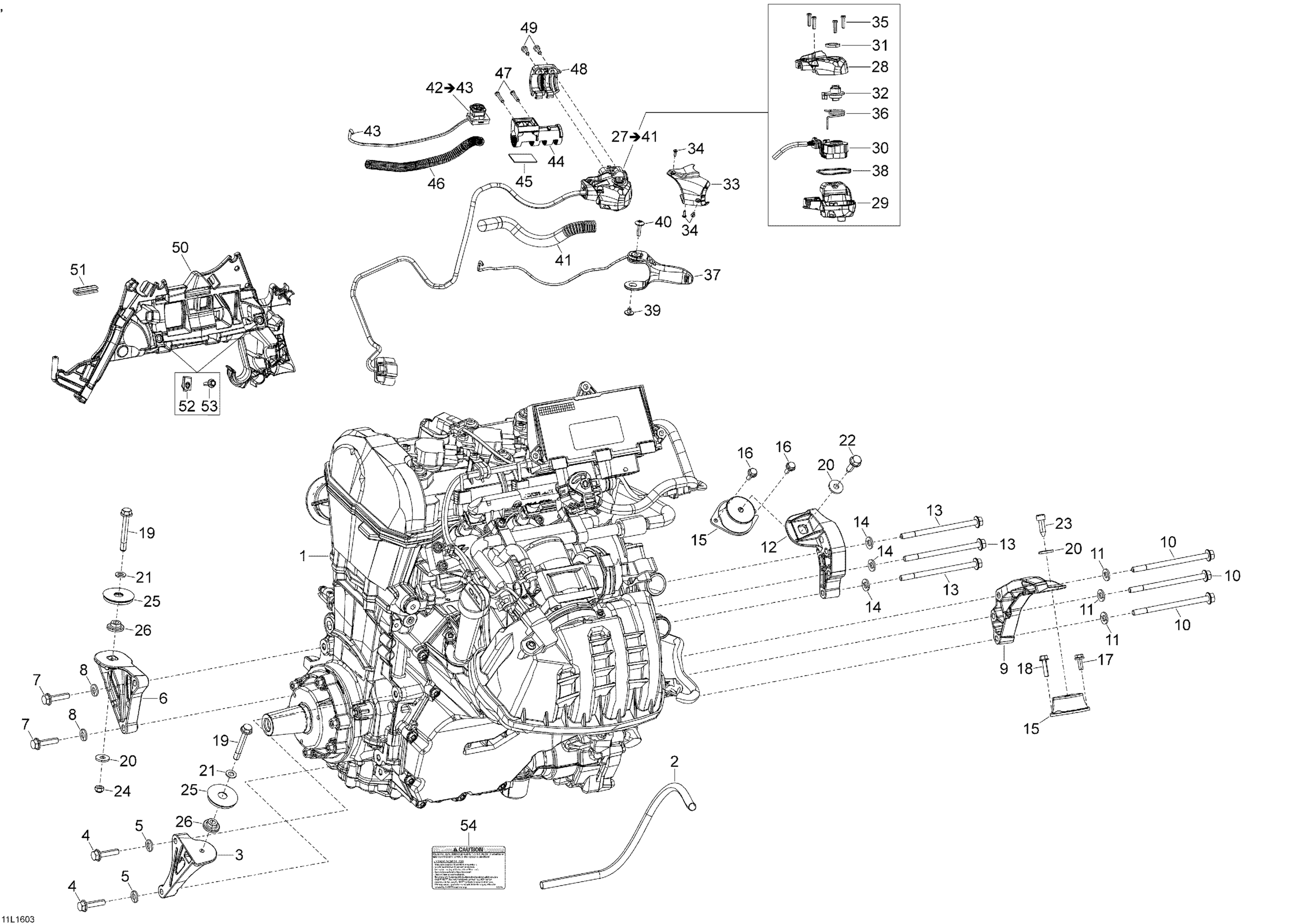 Схема узла: Engine And Engine Support