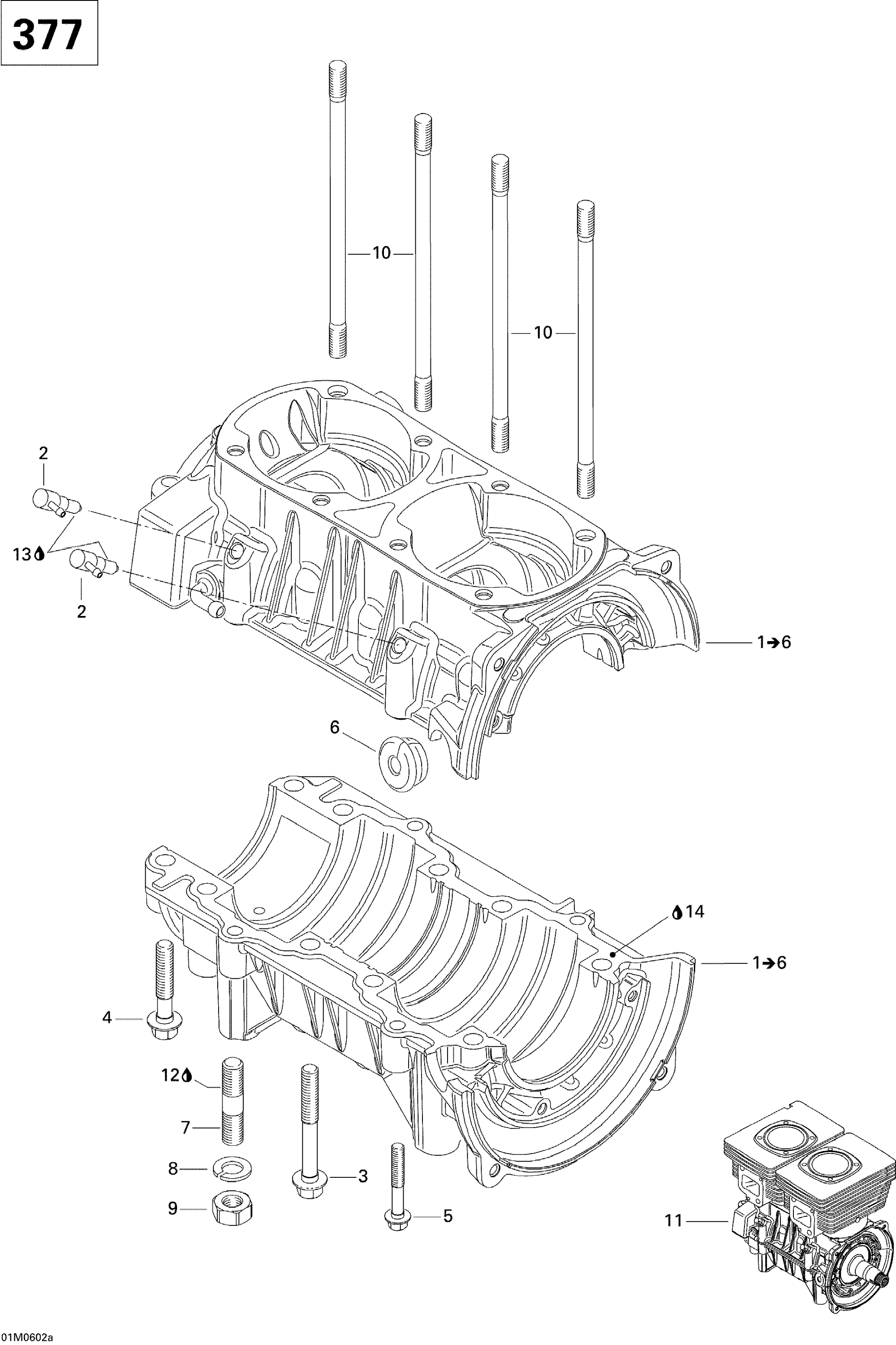 Crankcase GSX (377)