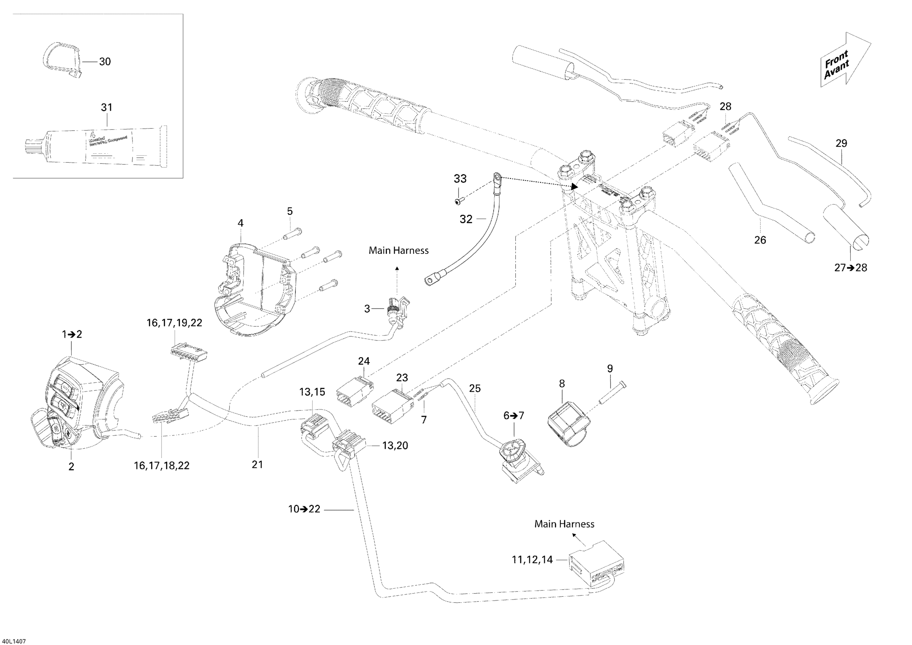 Схема узла: Steering Wiring Harness