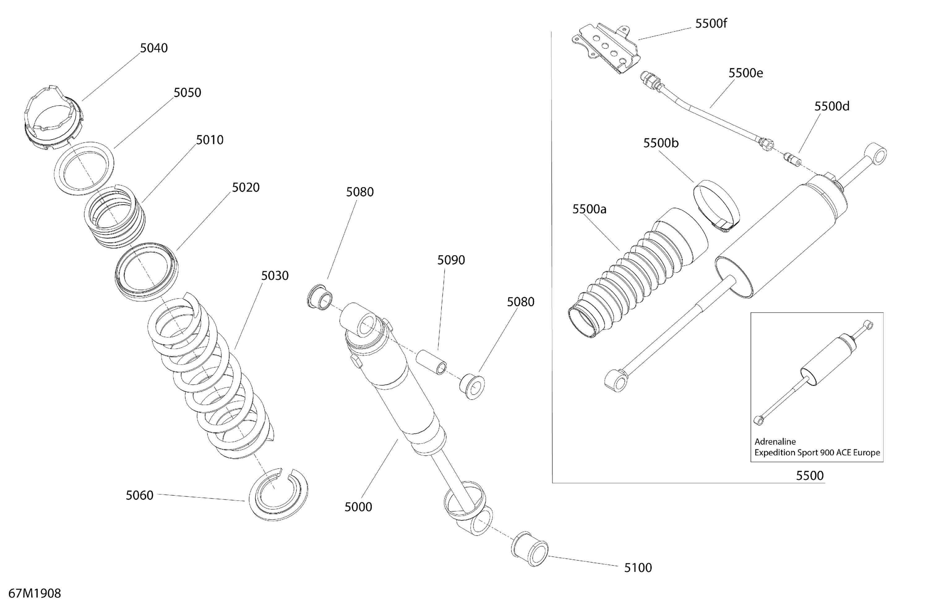 Rear Suspension Shocks	Grand Touring - Package LTD