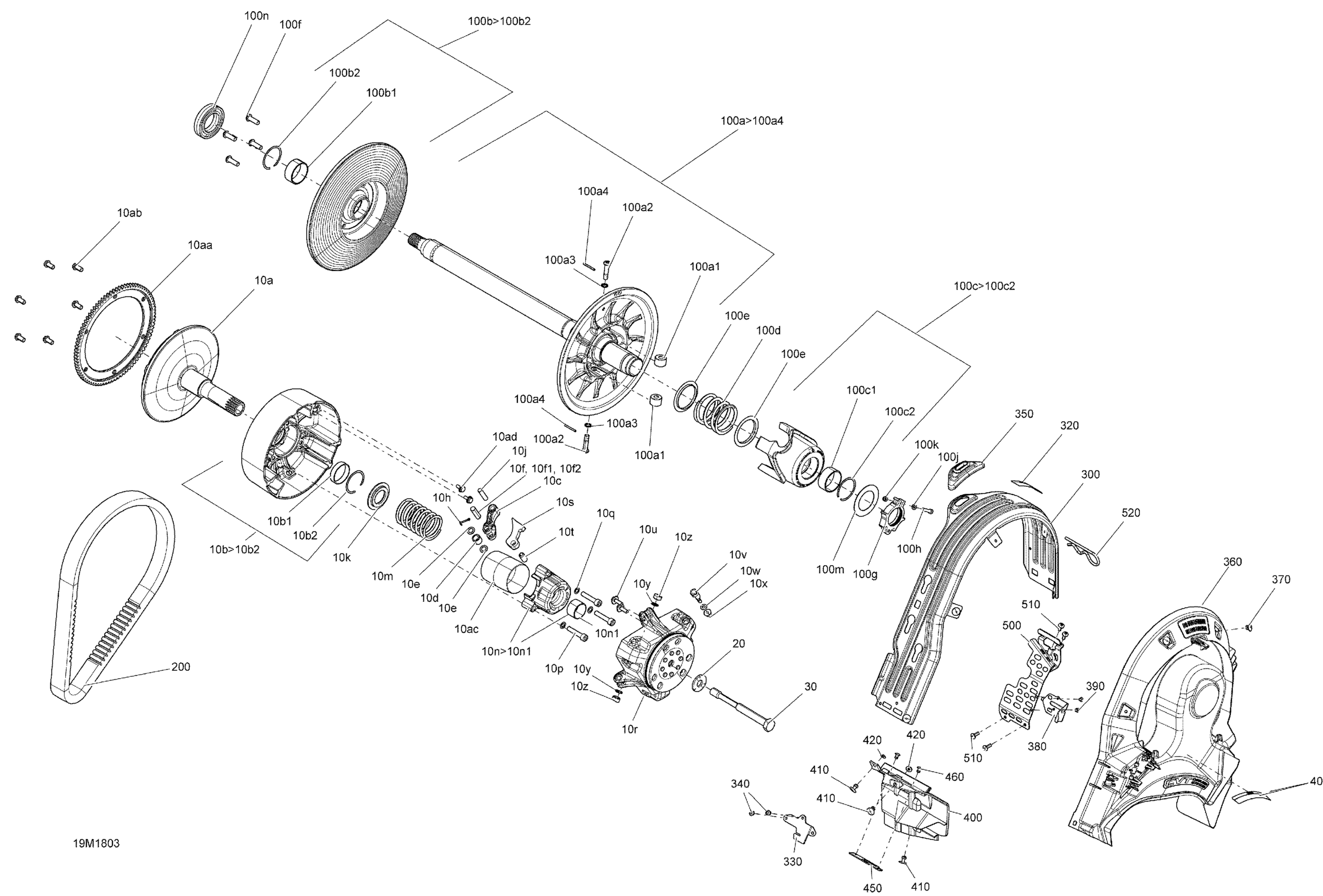 Pulley GTX - 600 HO ETEC