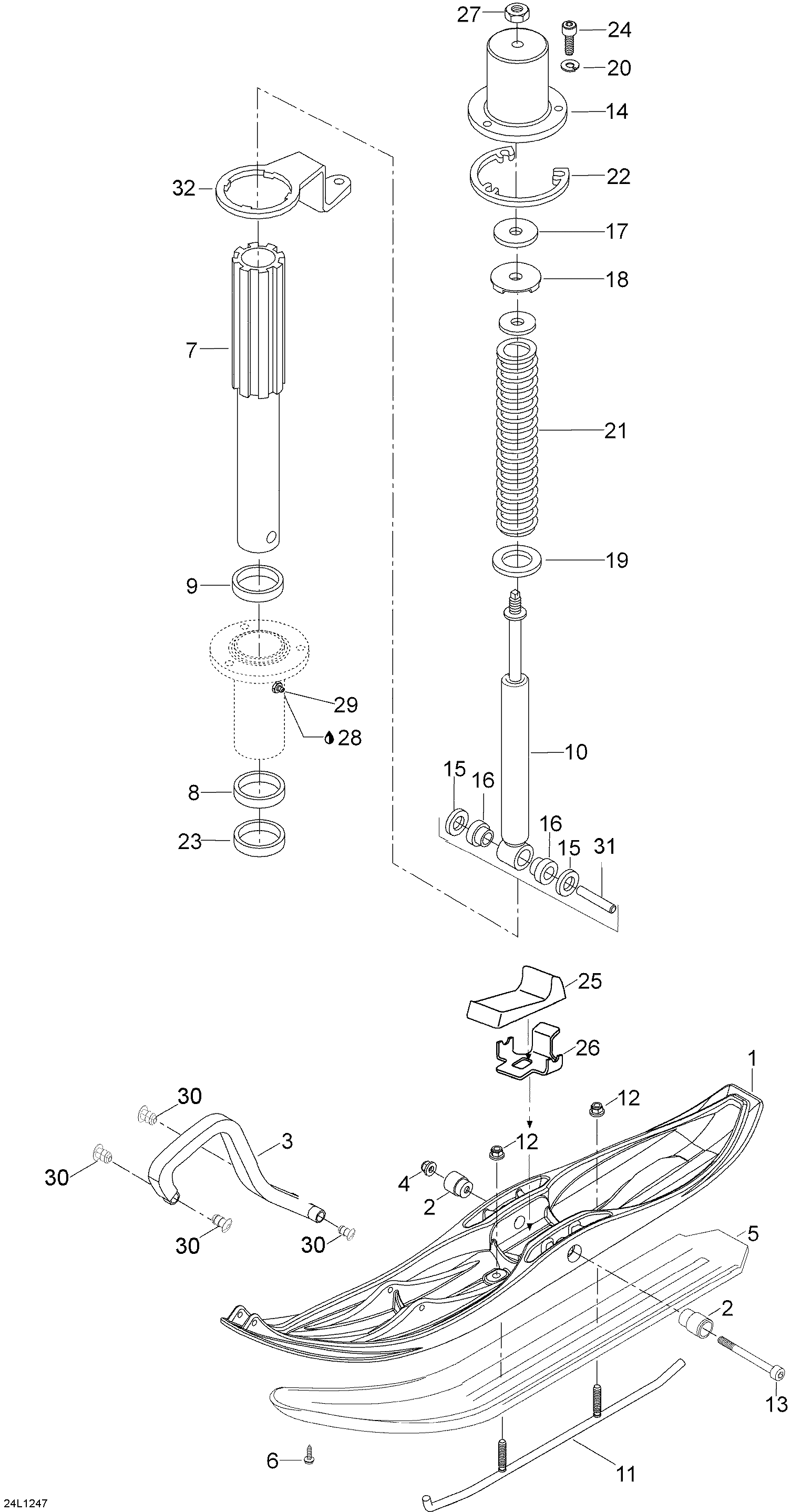 Front Suspension And Ski