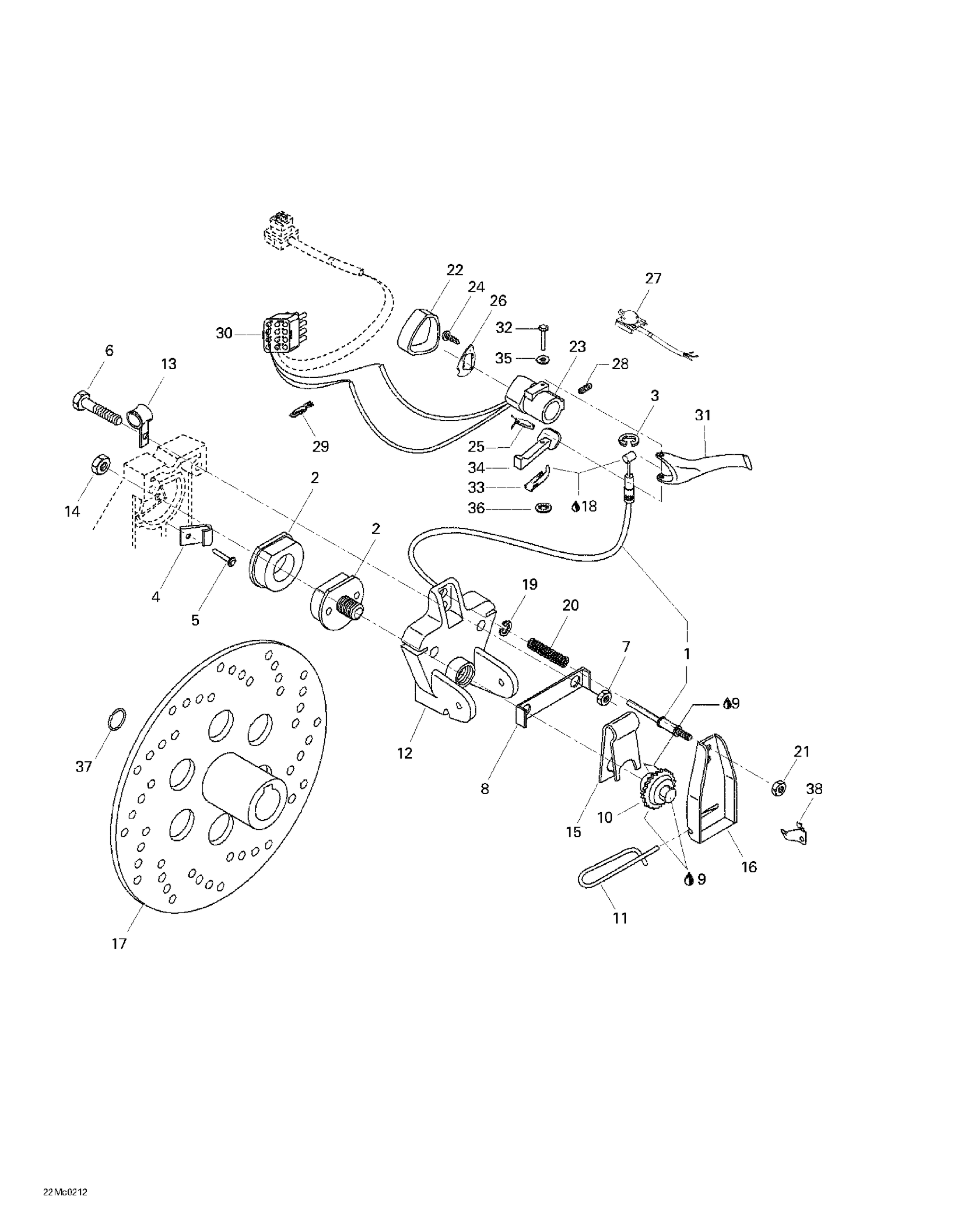 Схема узла: Hydraulic Brake And Belt Guard