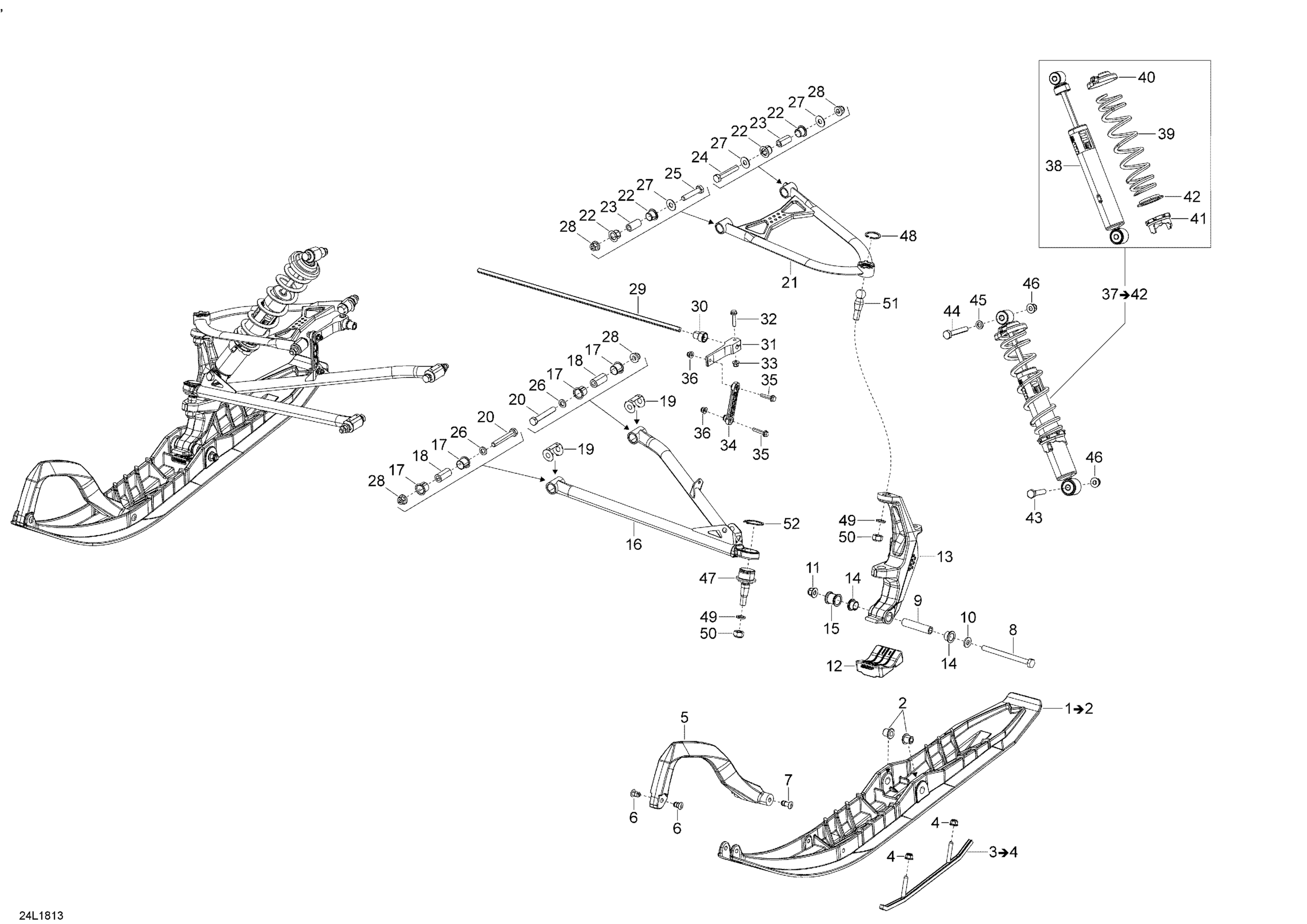 Front Suspension And Ski Expedition - 1200 4-Tec - 900 ACE