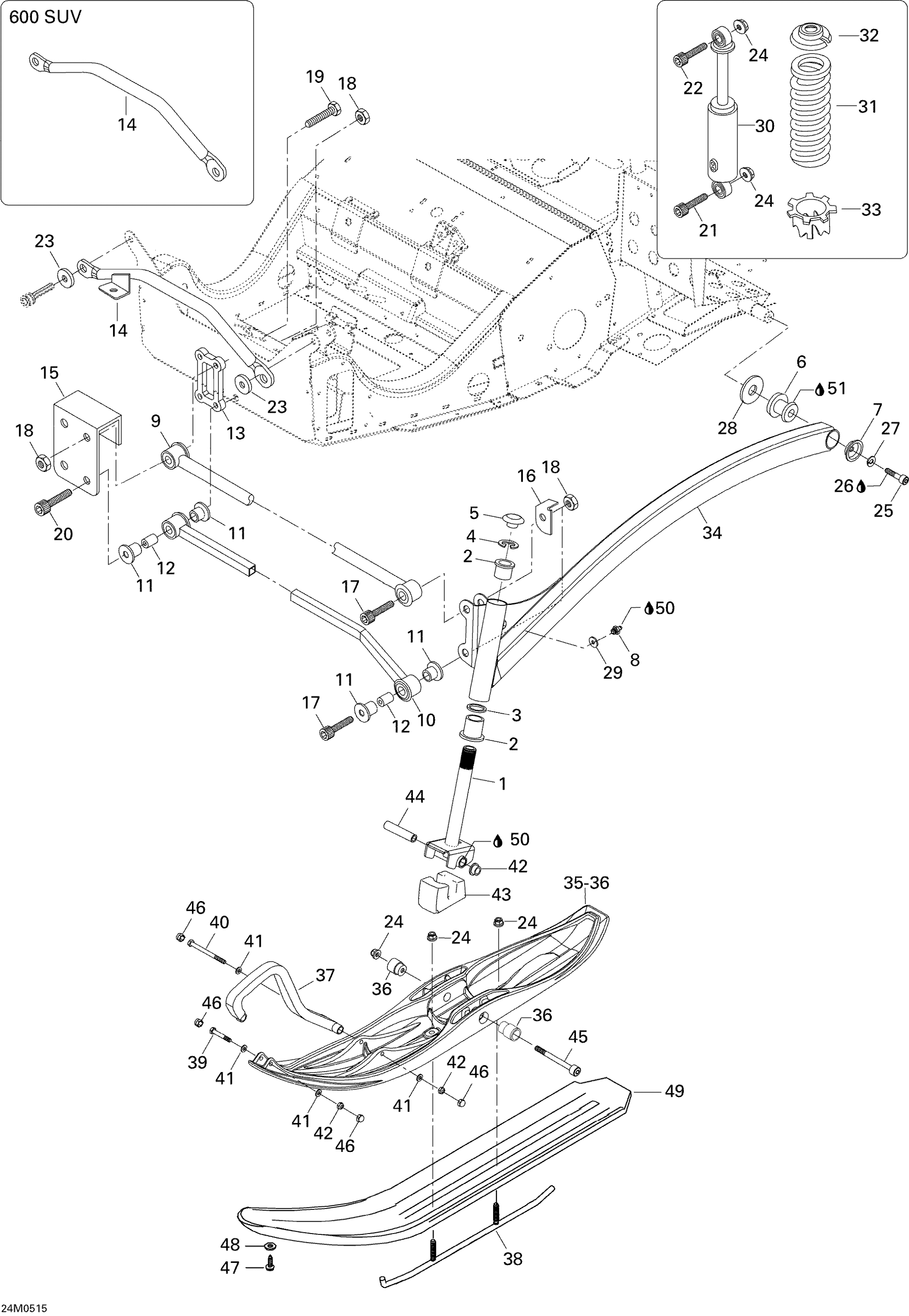 Front Suspension And Ski