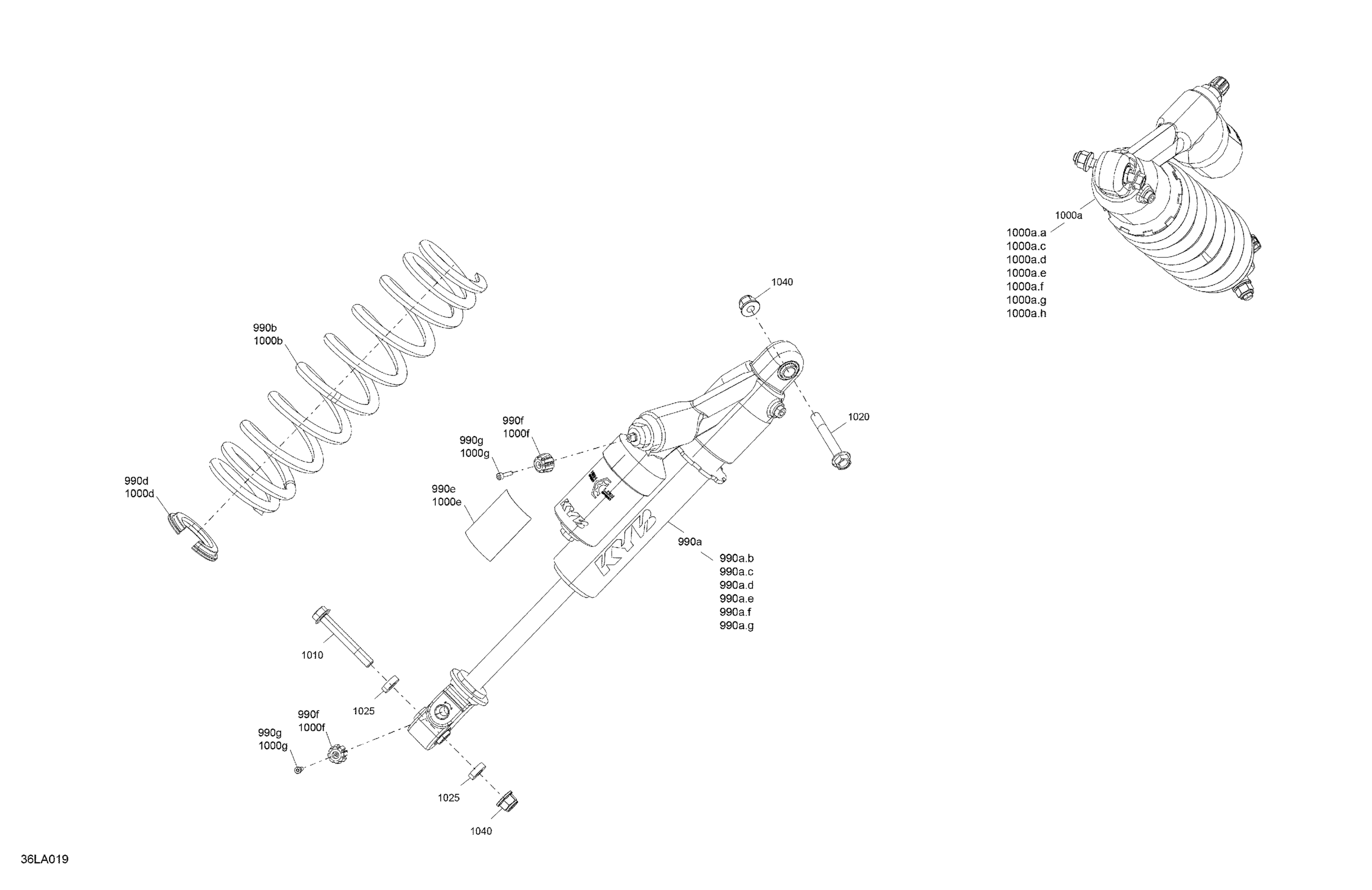 Схема узла: Suspension - Front Shocks