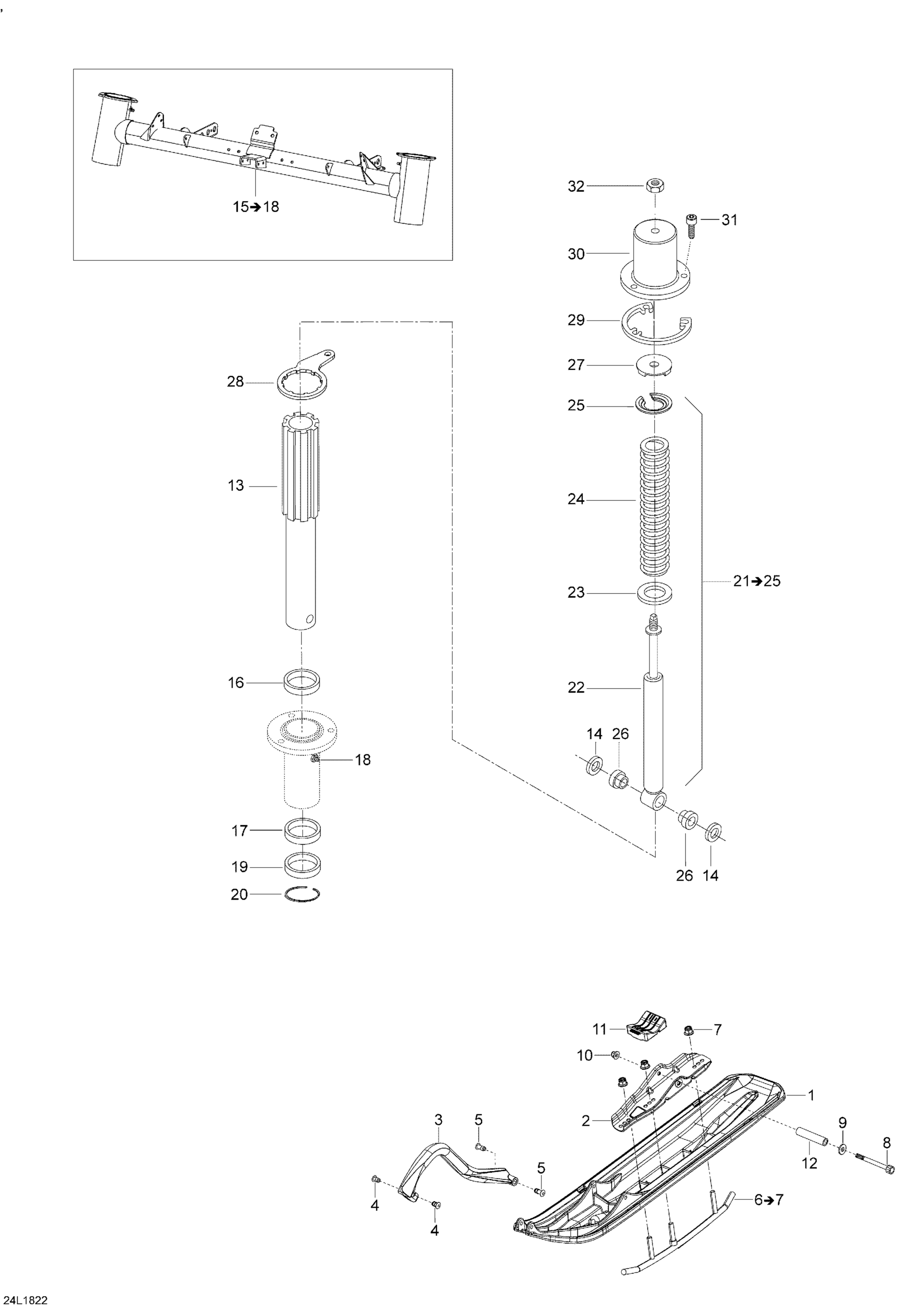 Front Suspension And Ski