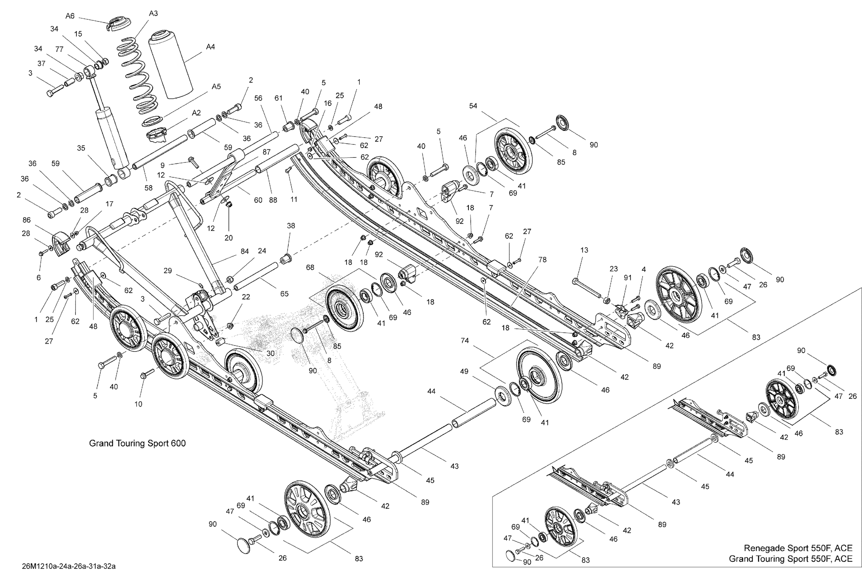 Схема узла: Rear Suspension Base And Front Arm