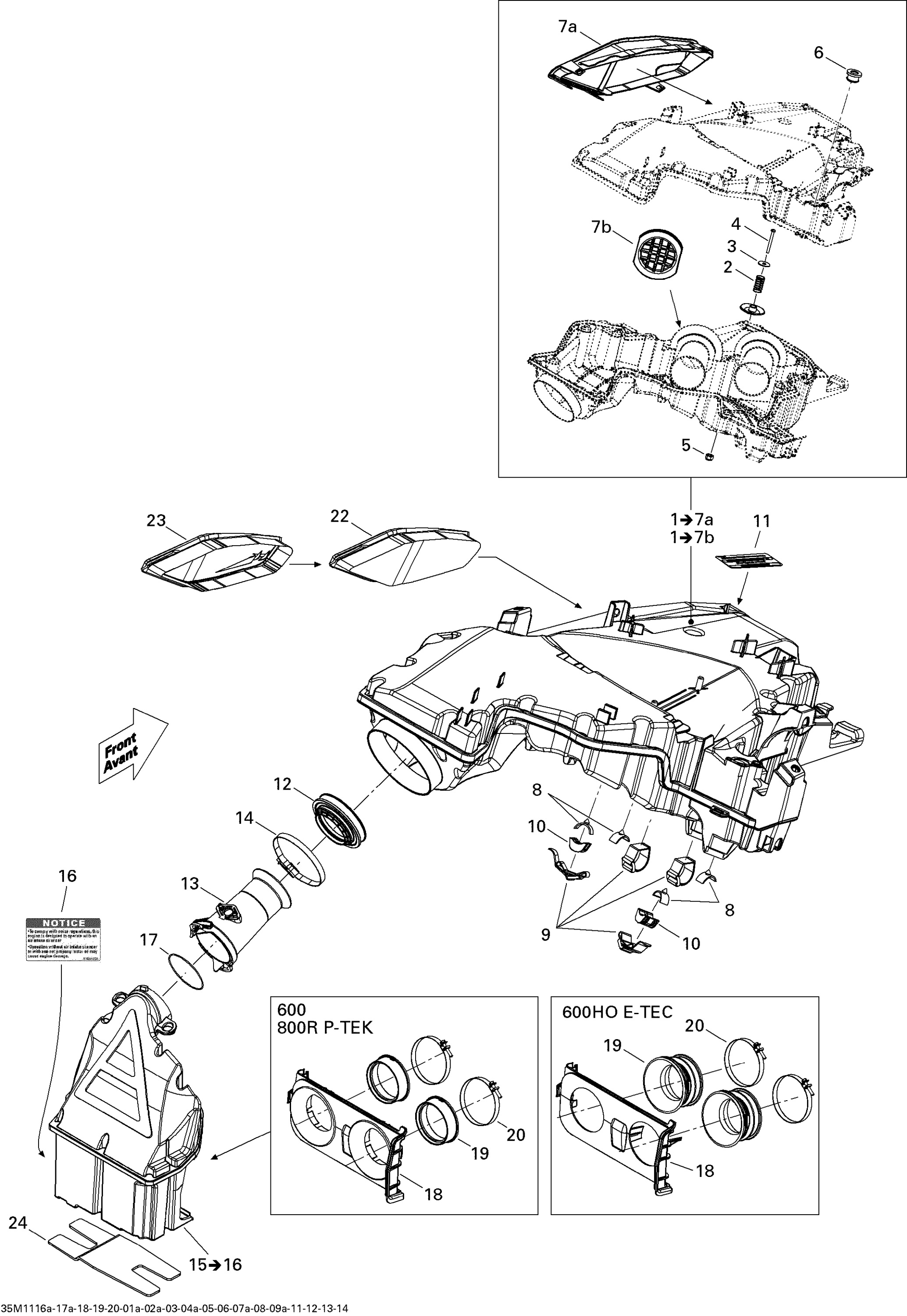 Схема узла: Air Intake System 800R PTEK