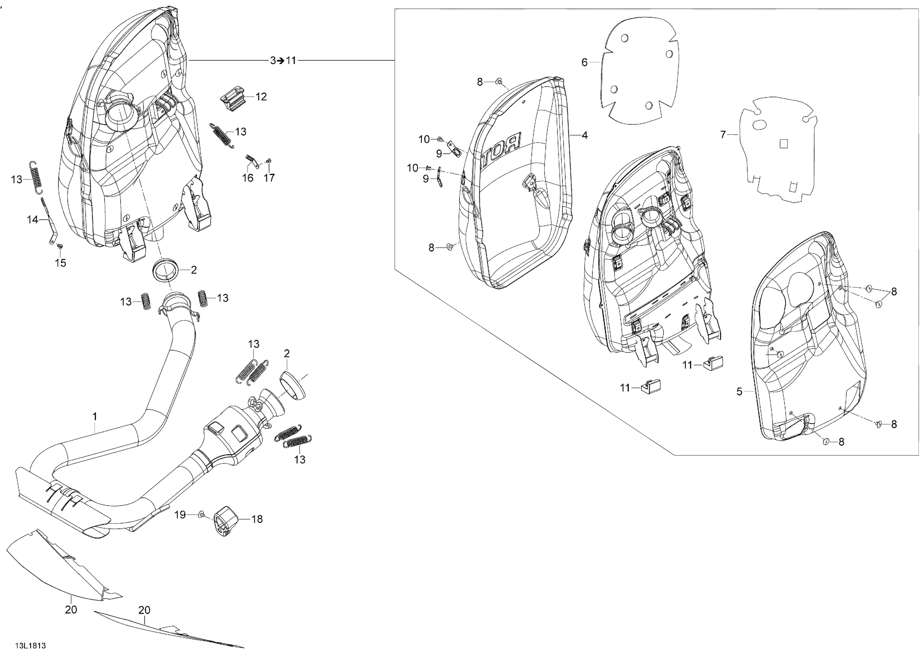 Схема узла: Exhaust System - 900 ACE