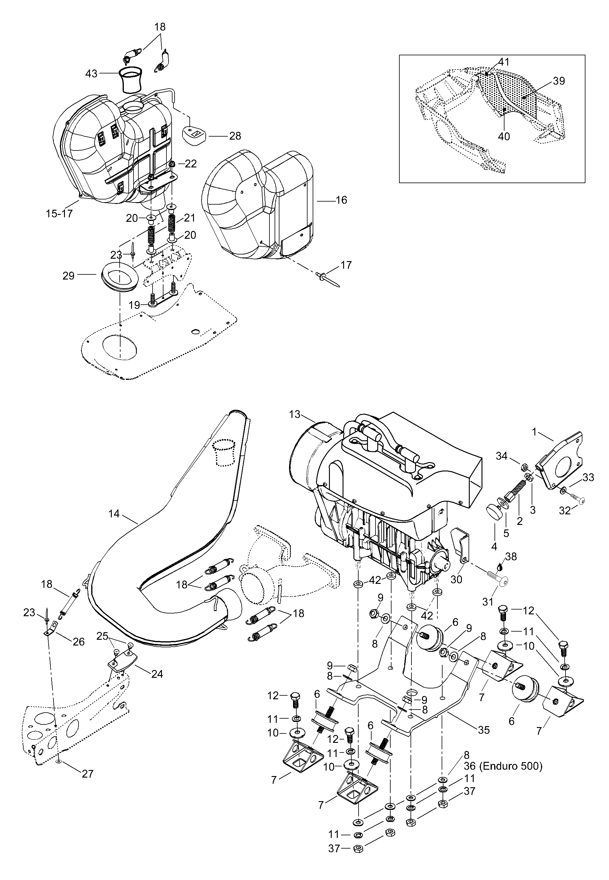 Схема узла: Engine Mount Plate/Muffler