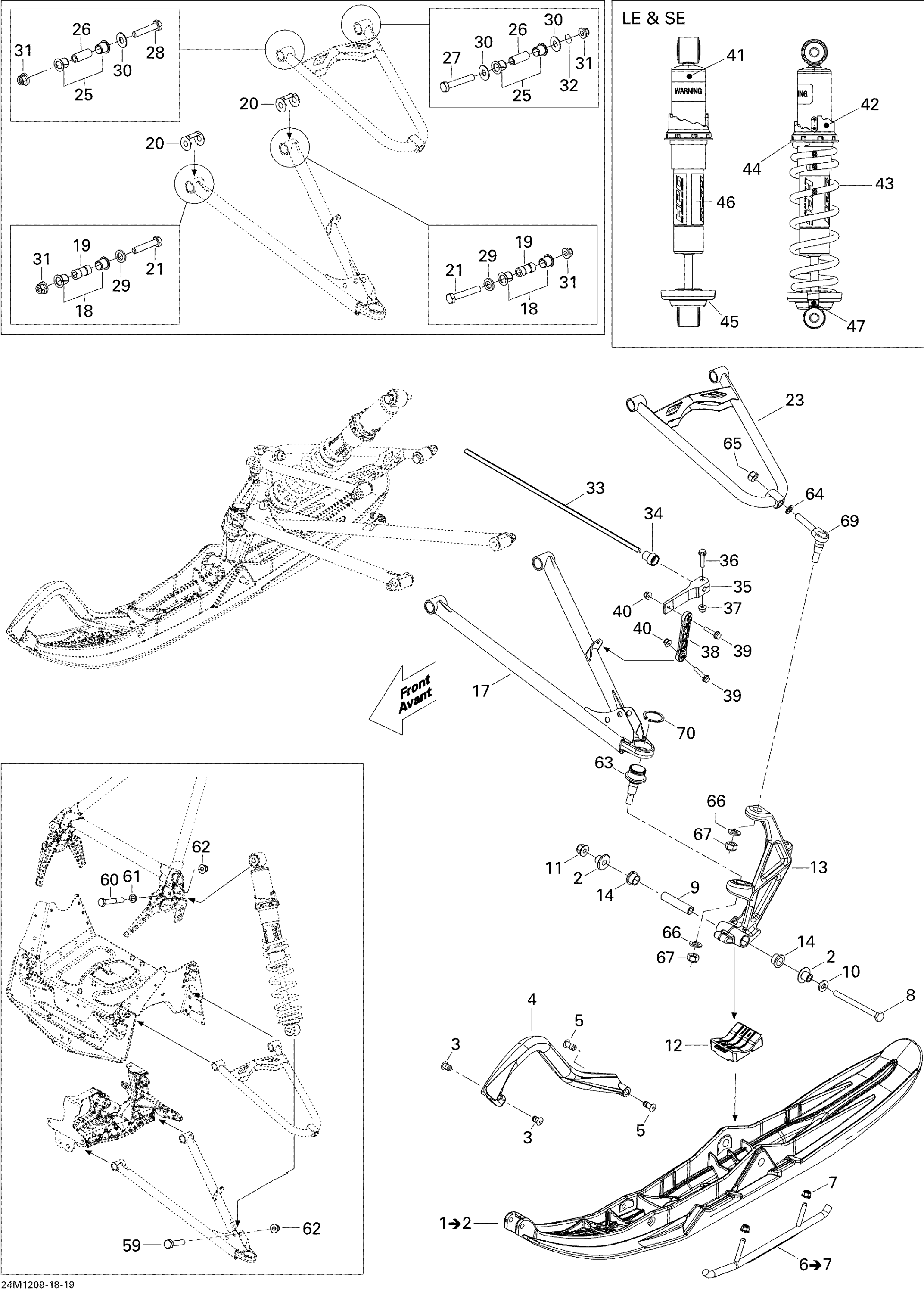 Схема узла: Front Suspension And Ski