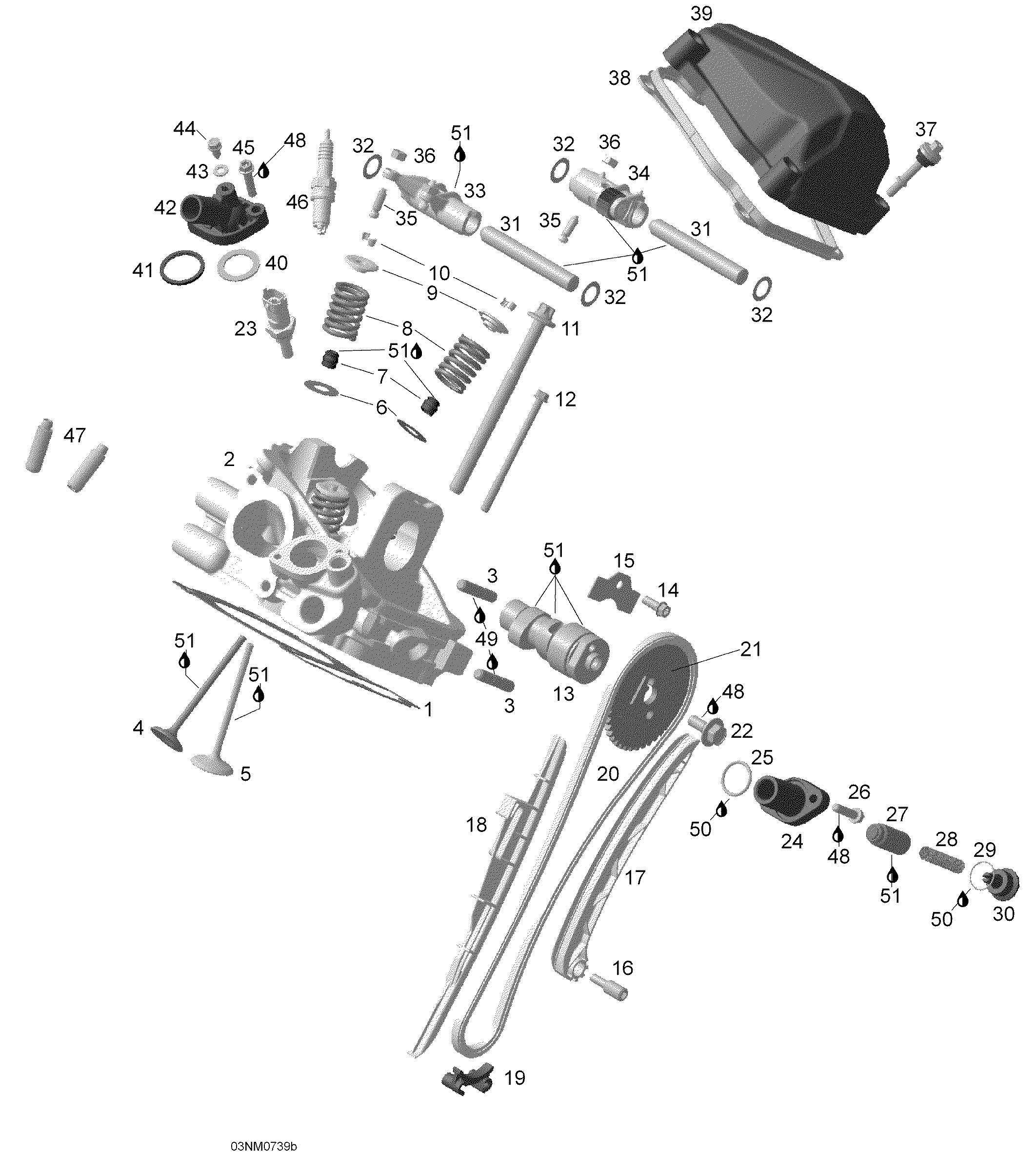 Схема узла: Cylinder Head Rear