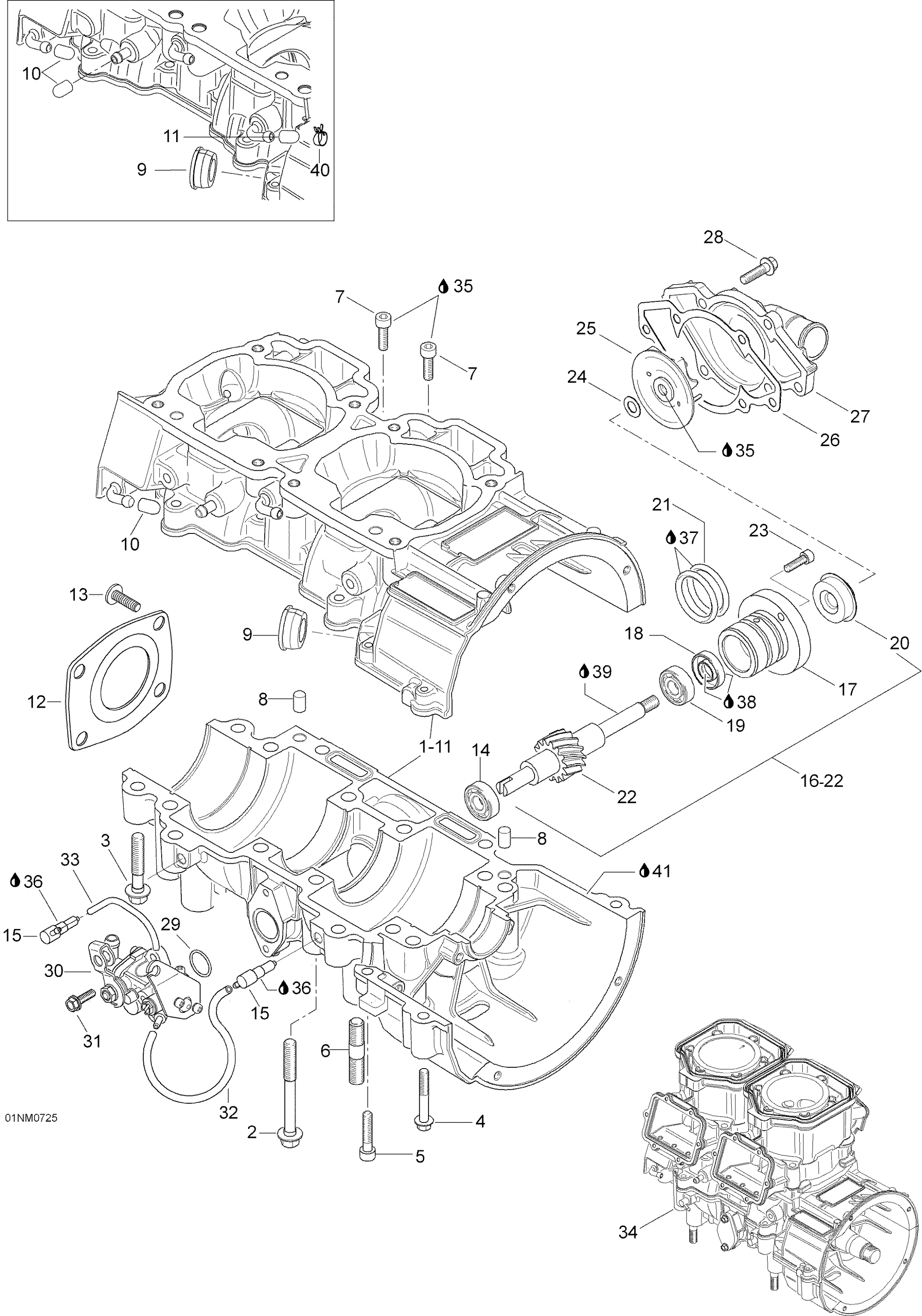 Схема узла: Crankcase