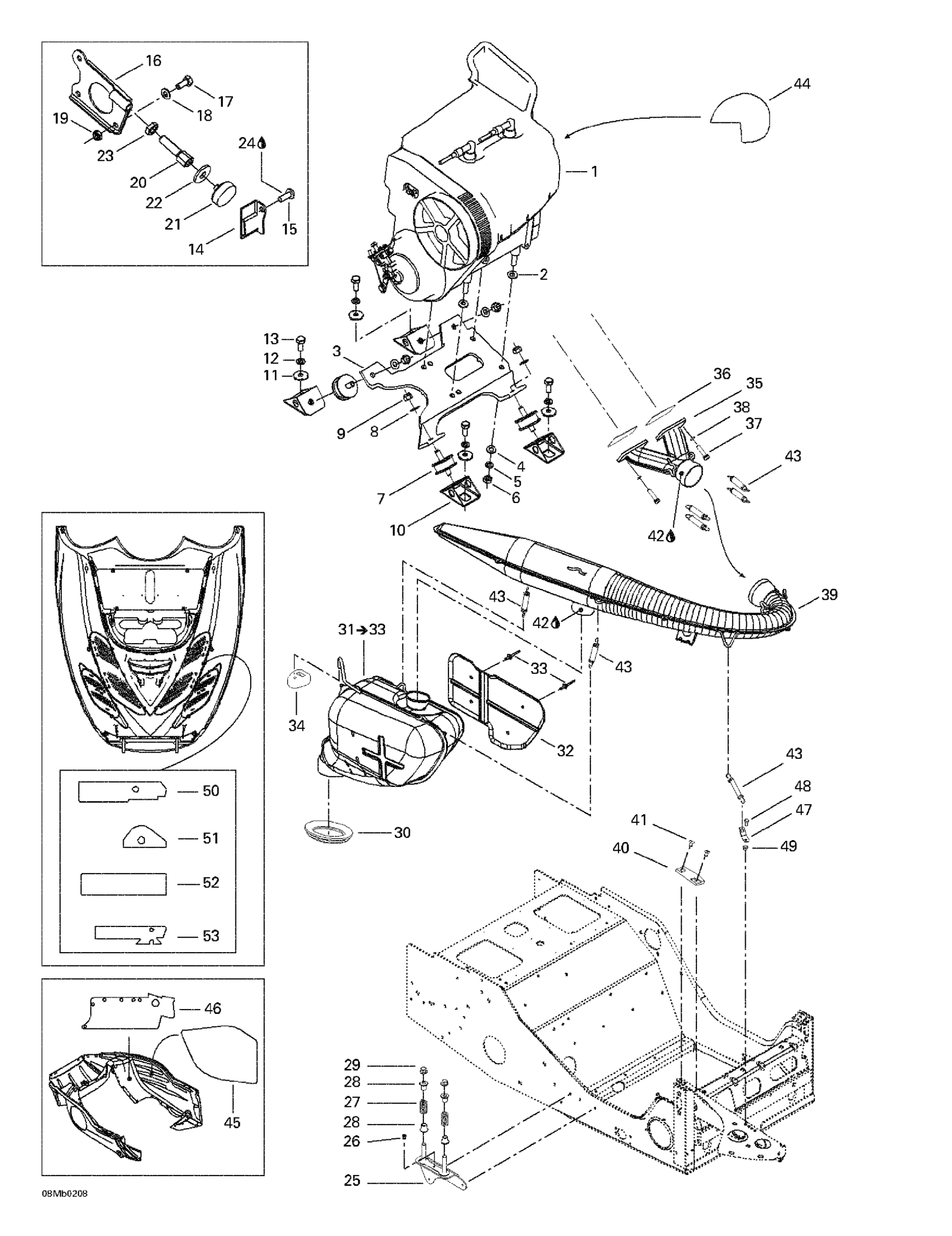 Схема узла: Engine Support And Muffler