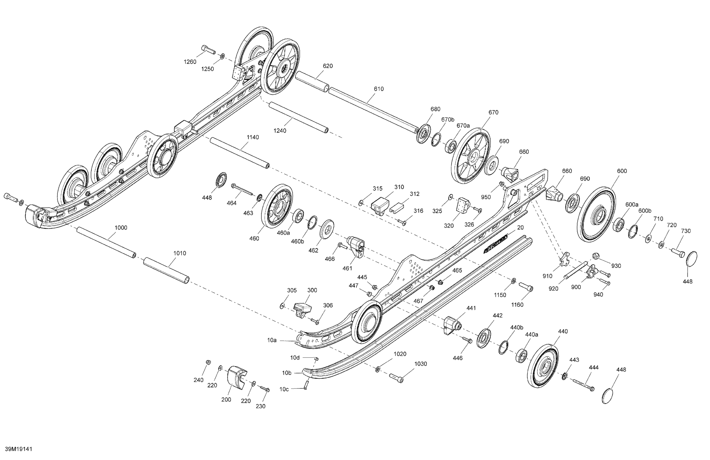 Rear Suspension MXZ - Package Blizzard - Inferior