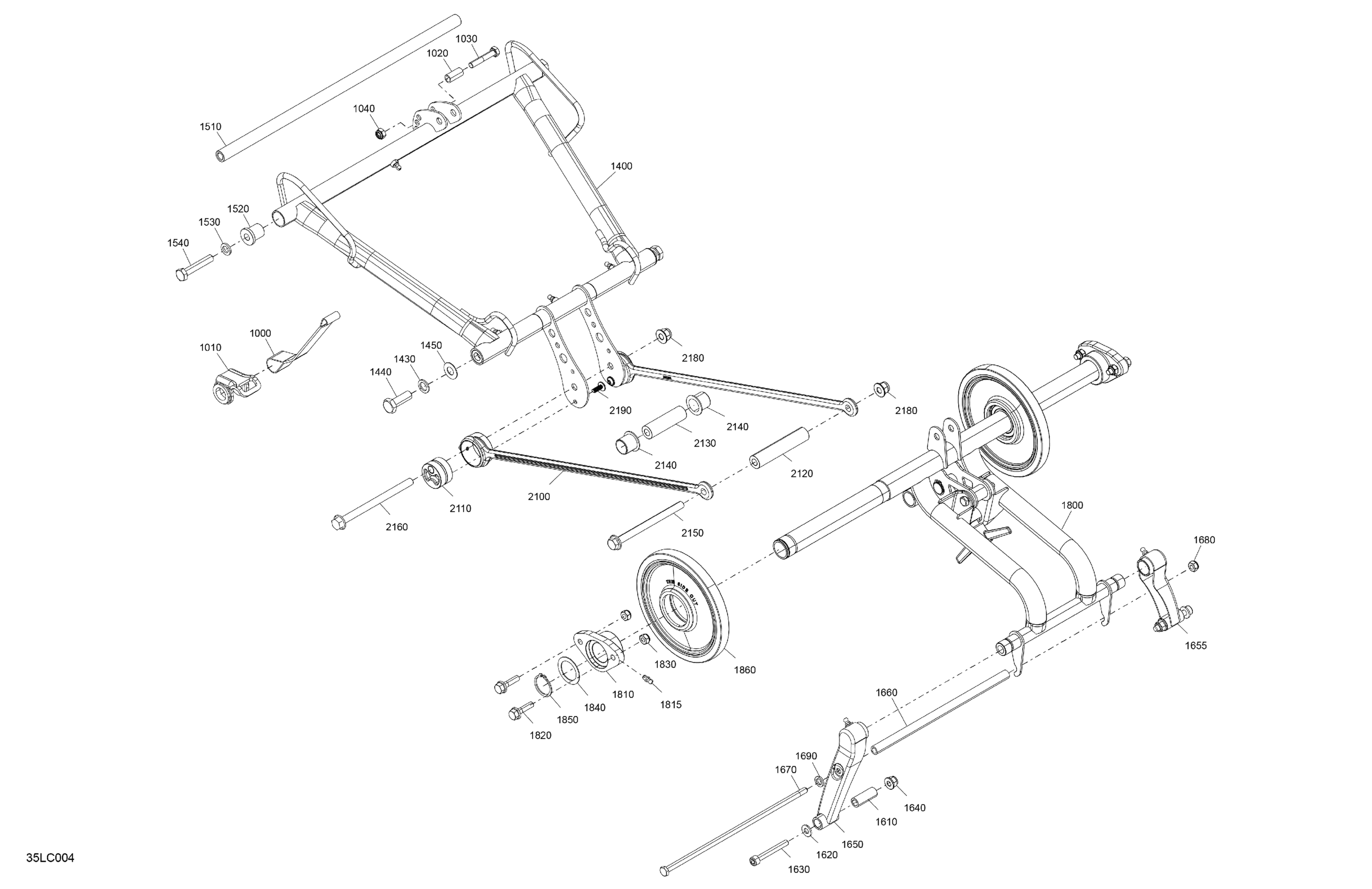 Схема узла: Suspension - Rear - Upper Section