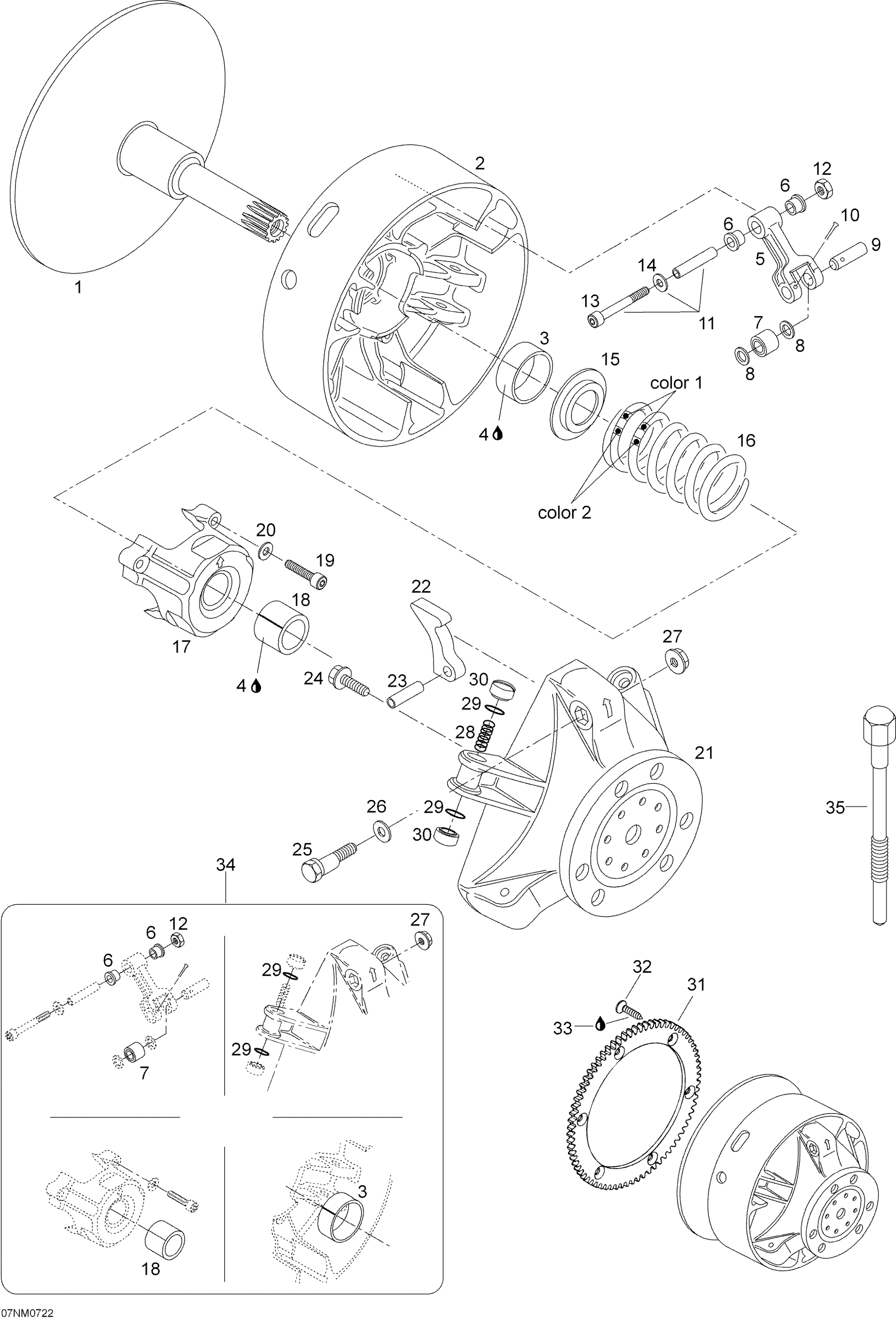 Схема узла: Drive Pulley