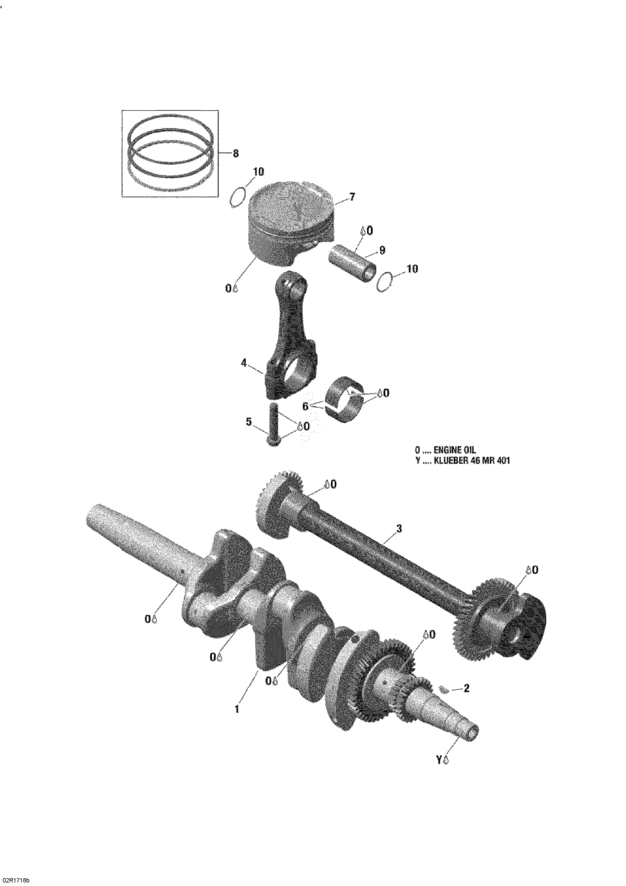 Crankshaft, Pistons And Balance Shaft - 1200 4-TEC