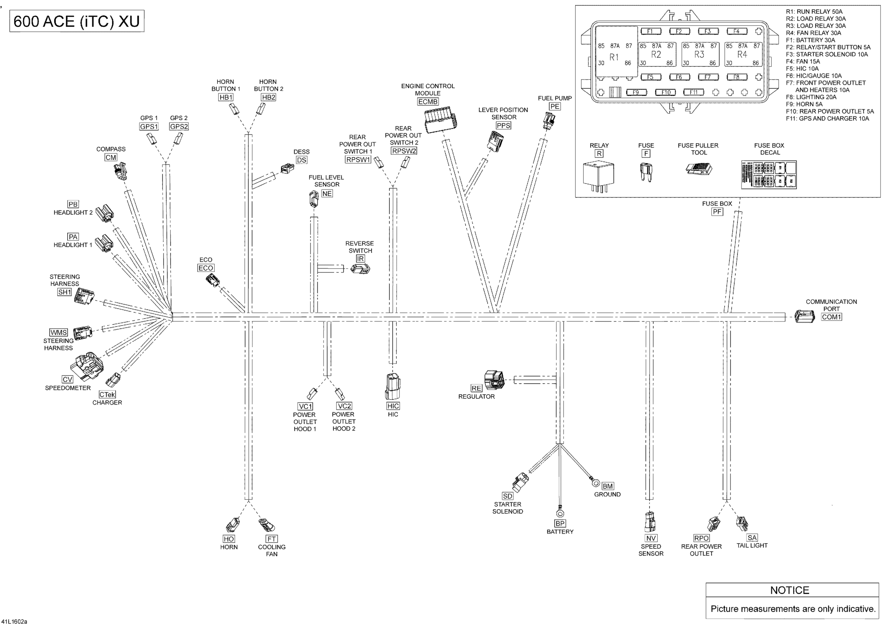 Схема узла: Electrical Harness - 600 ACE