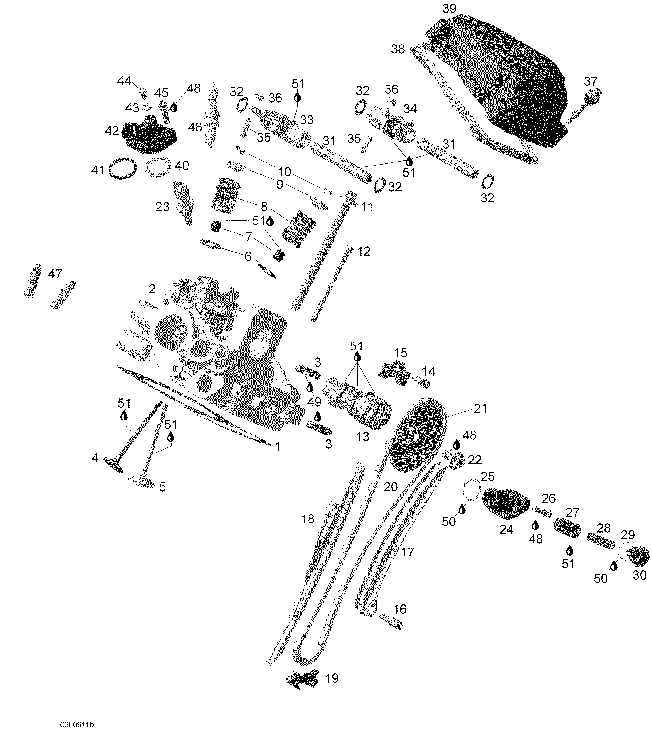 Схема узла: Cylinder Head Rear