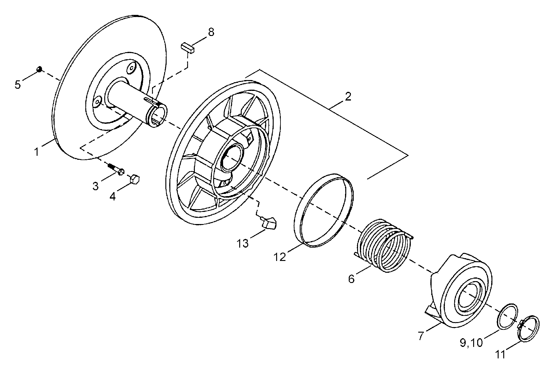 Схема узла: Driven Pulley