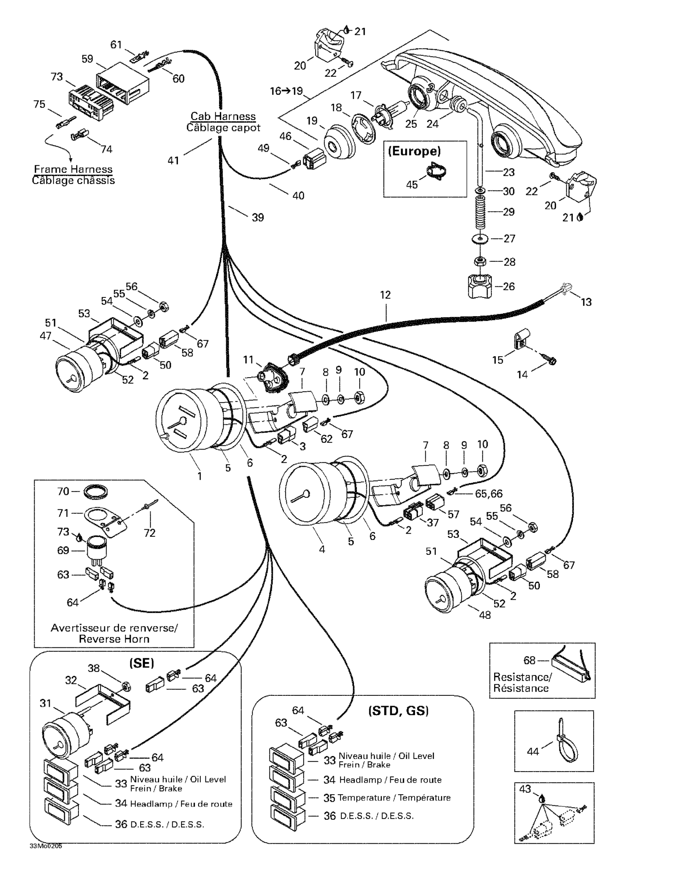 Схема узла: Cab Harness