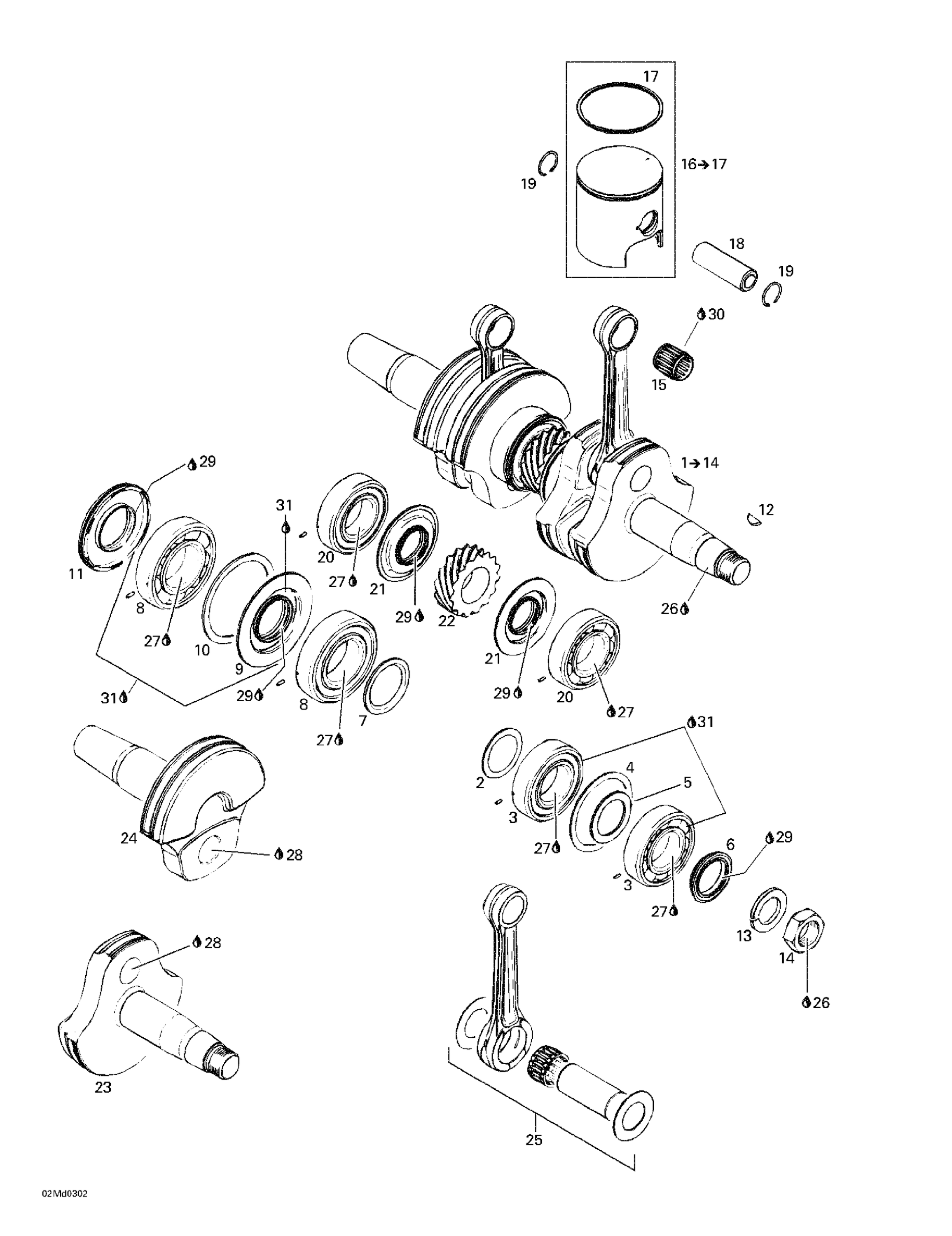 Crankshaft And Pistons