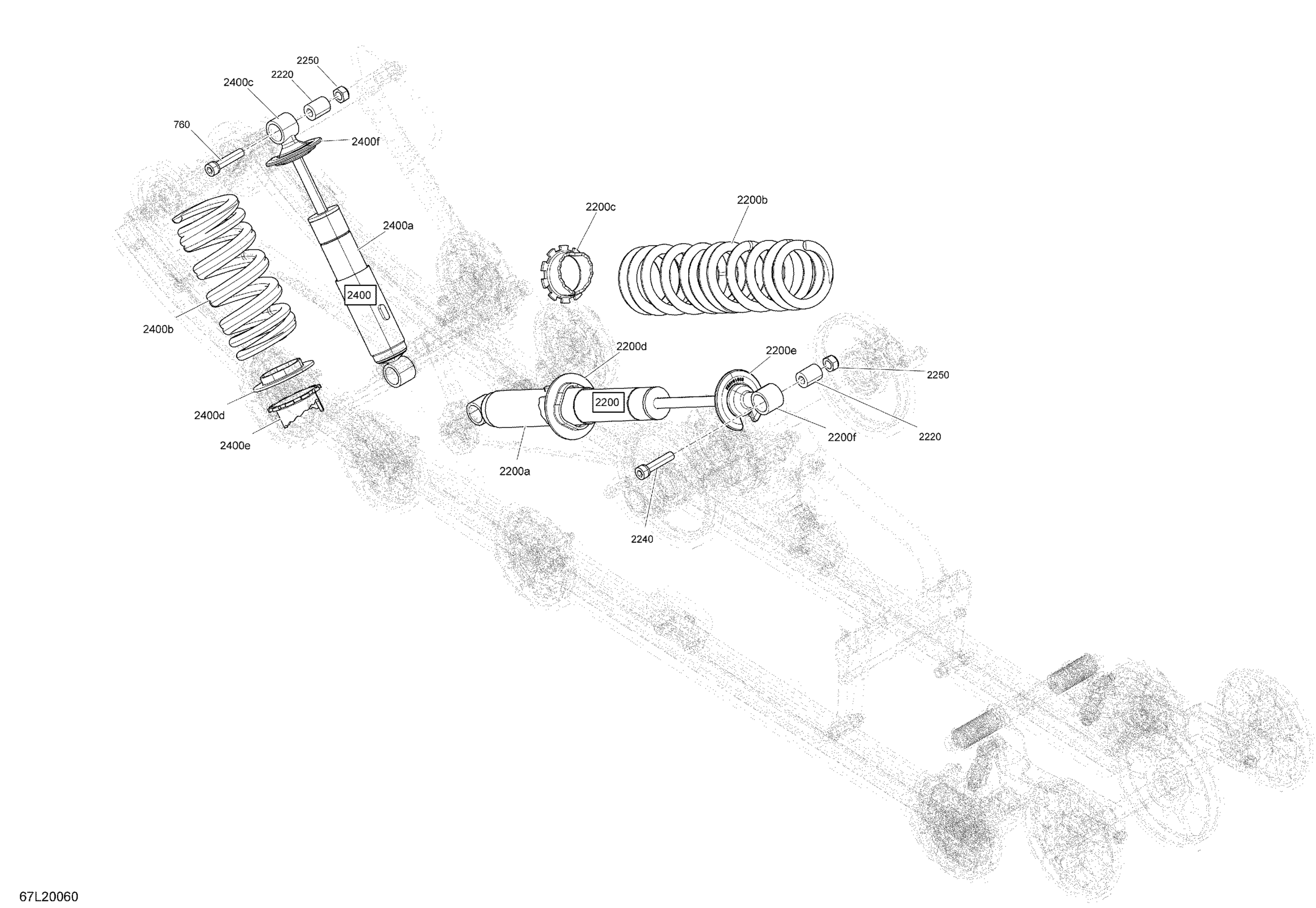 Схема узла: Suspension, Rear - Shocks