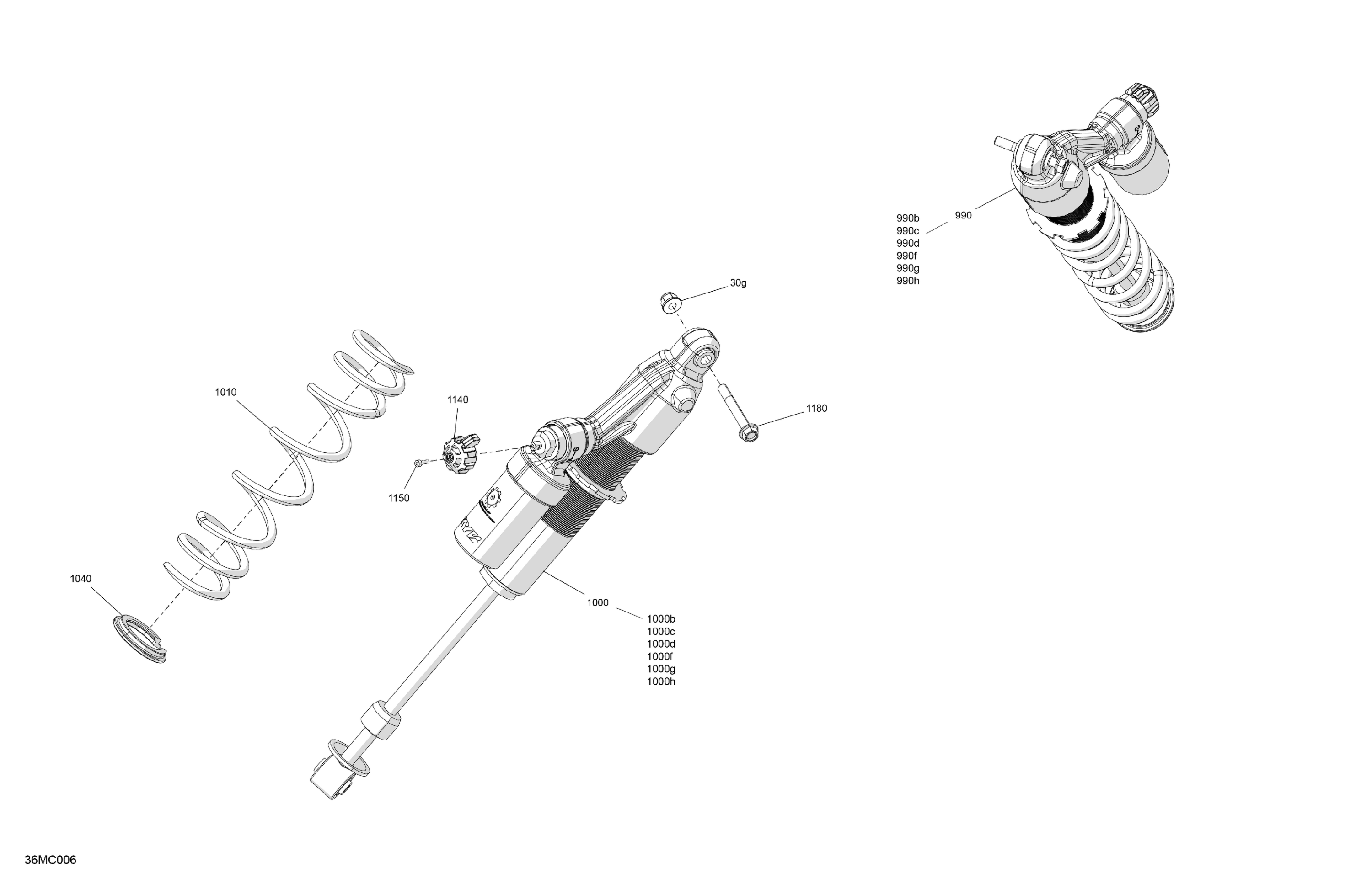 Схема узла: Suspension - Front Shock