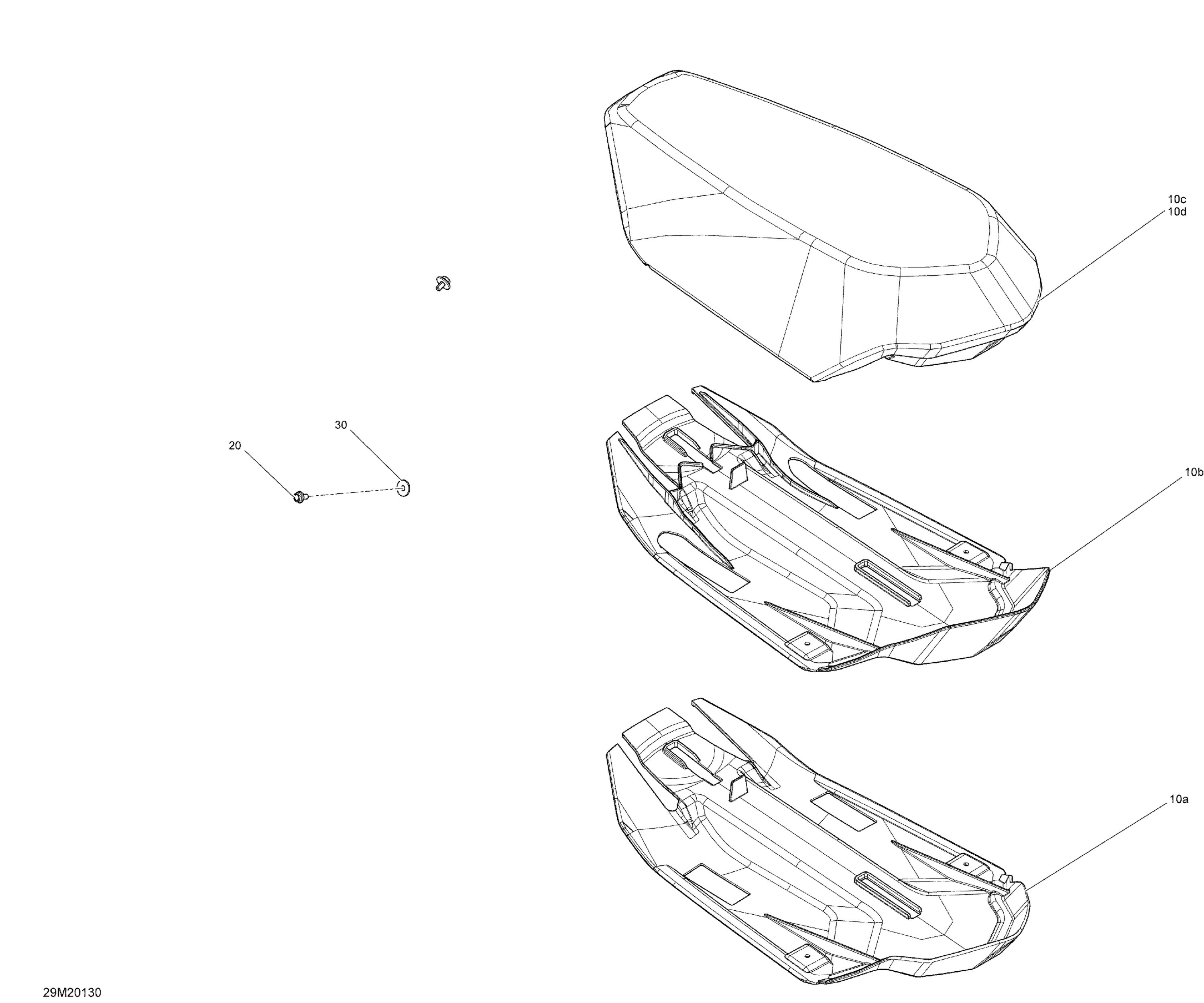 Seat - Main Section - Red-White Model