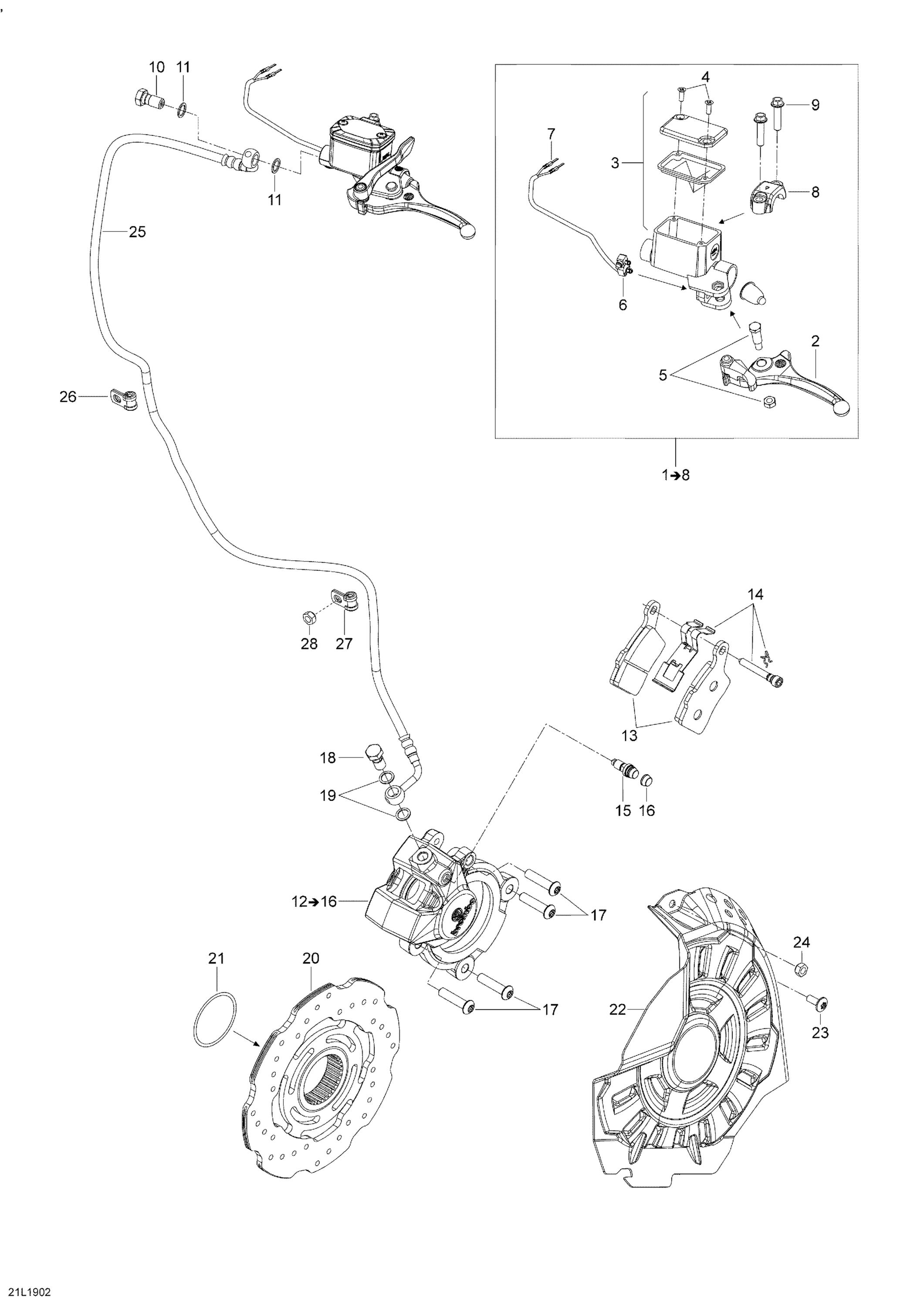 Схема узла: Hydraulic Brakes