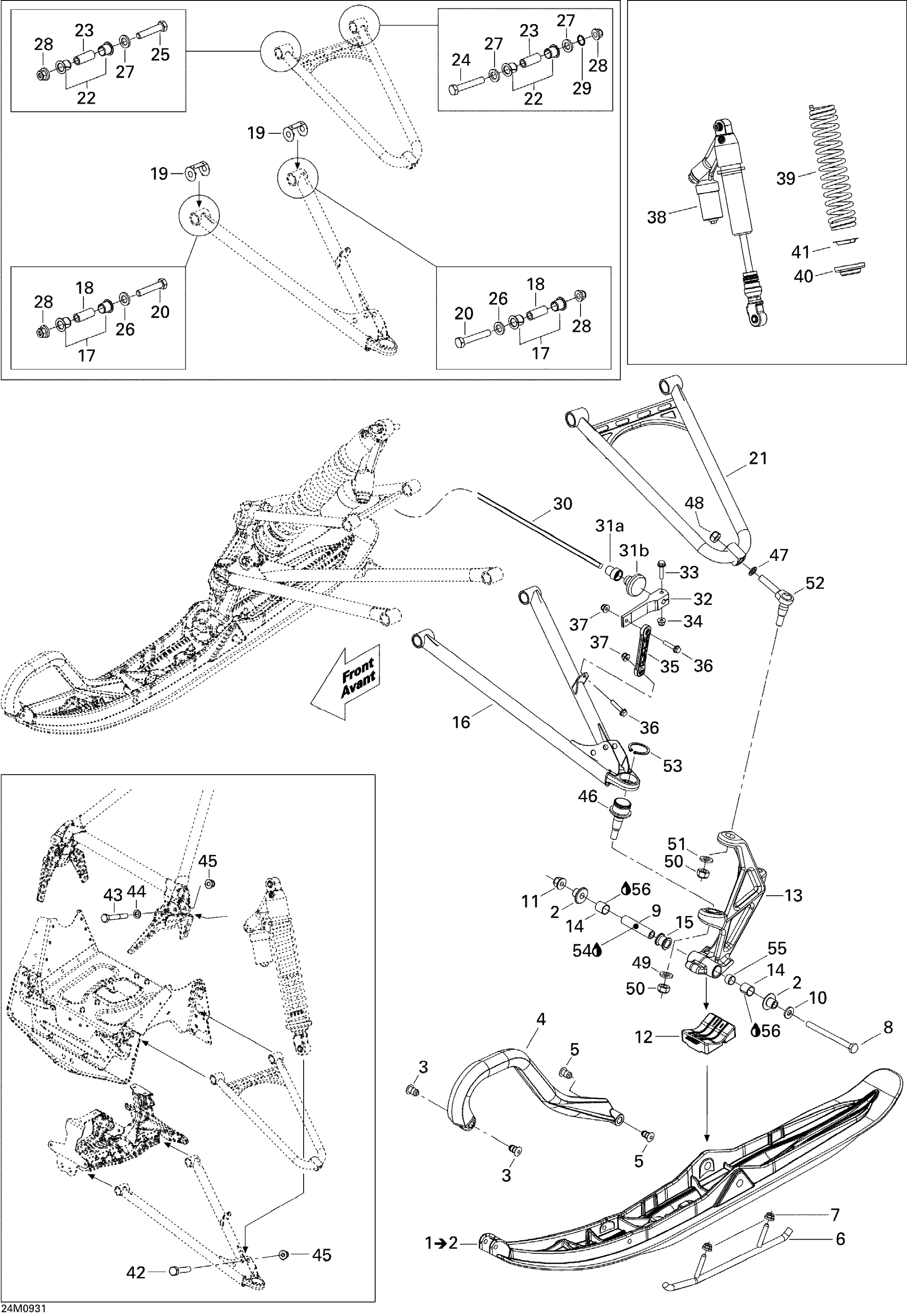 Front Suspension And Ski