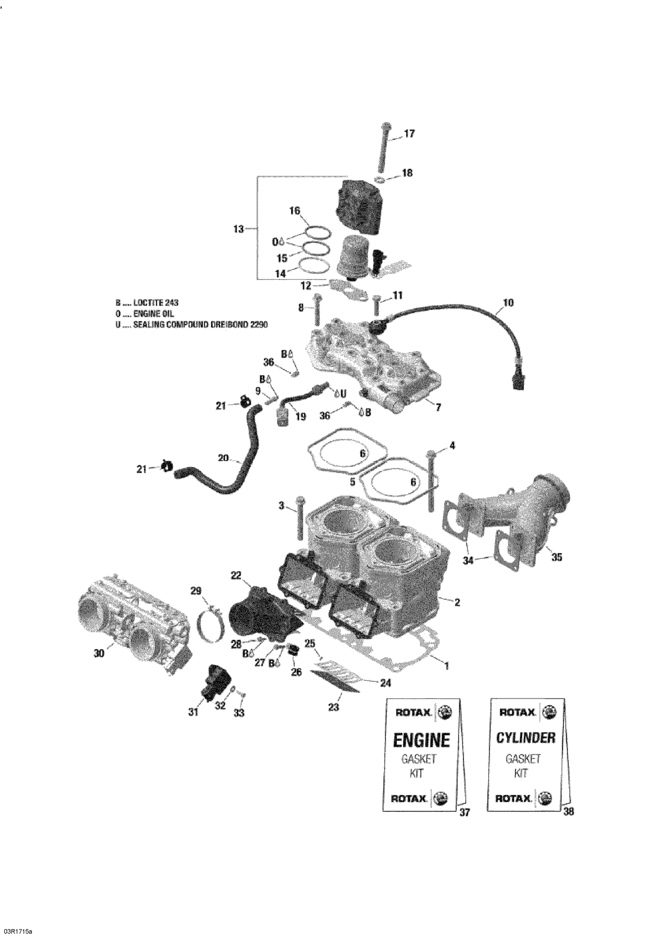 Cylinder And Cylinder Head - 600 E-TEC