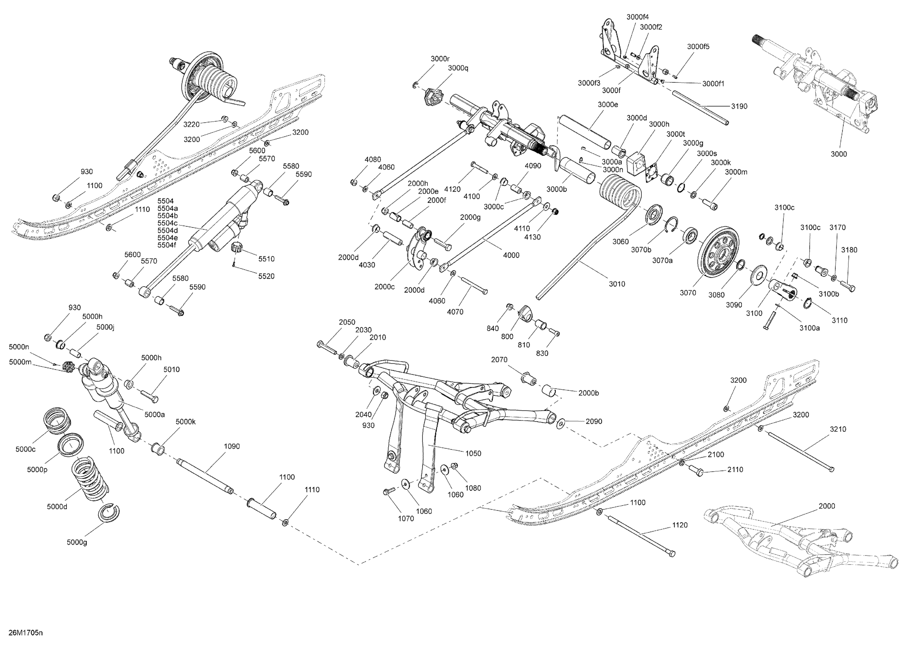 Схема узла: Rear Suspension - rMotion - Package Iron Dog - Superior