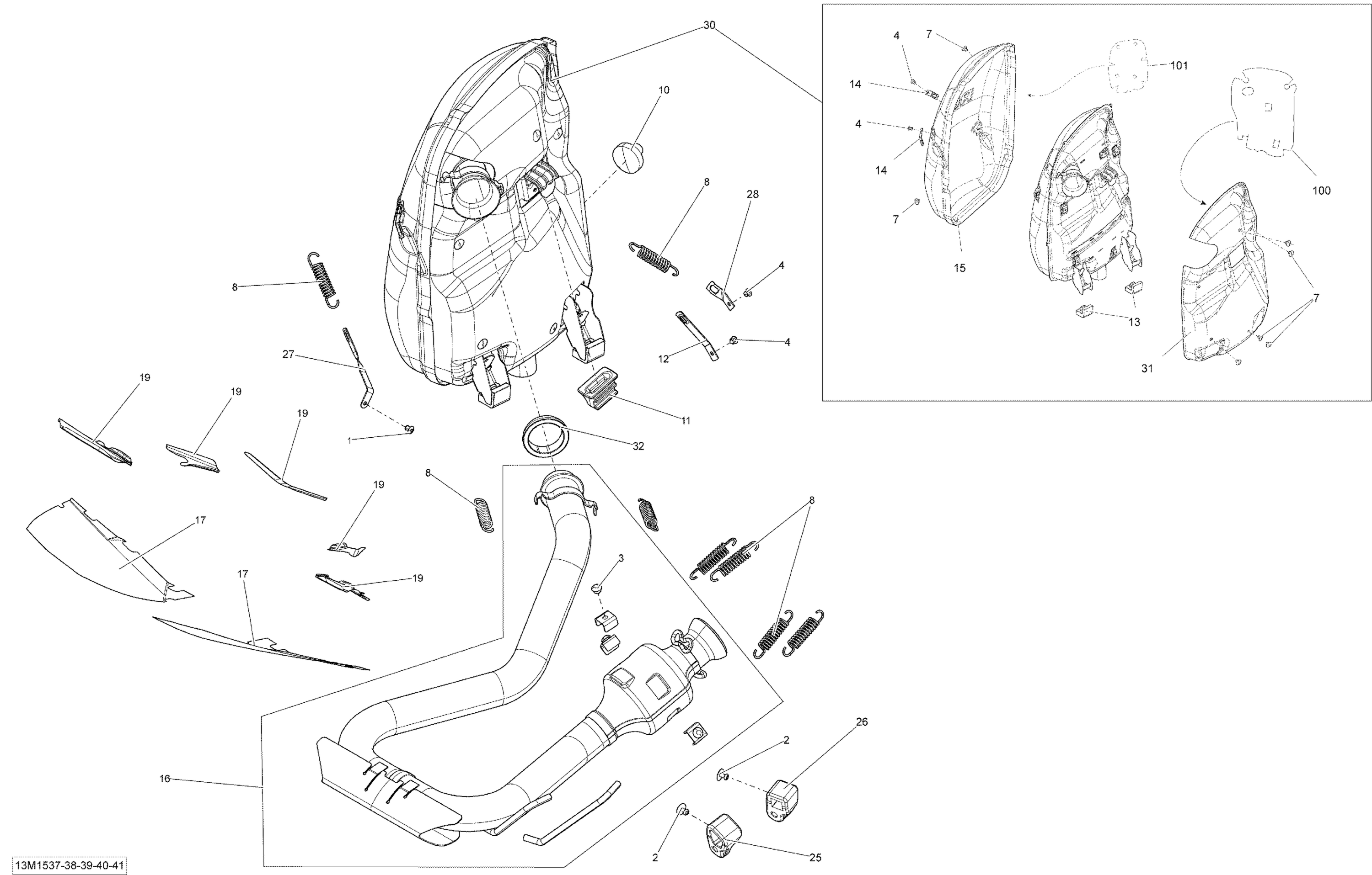 Схема узла: Exhaust System _13M1540