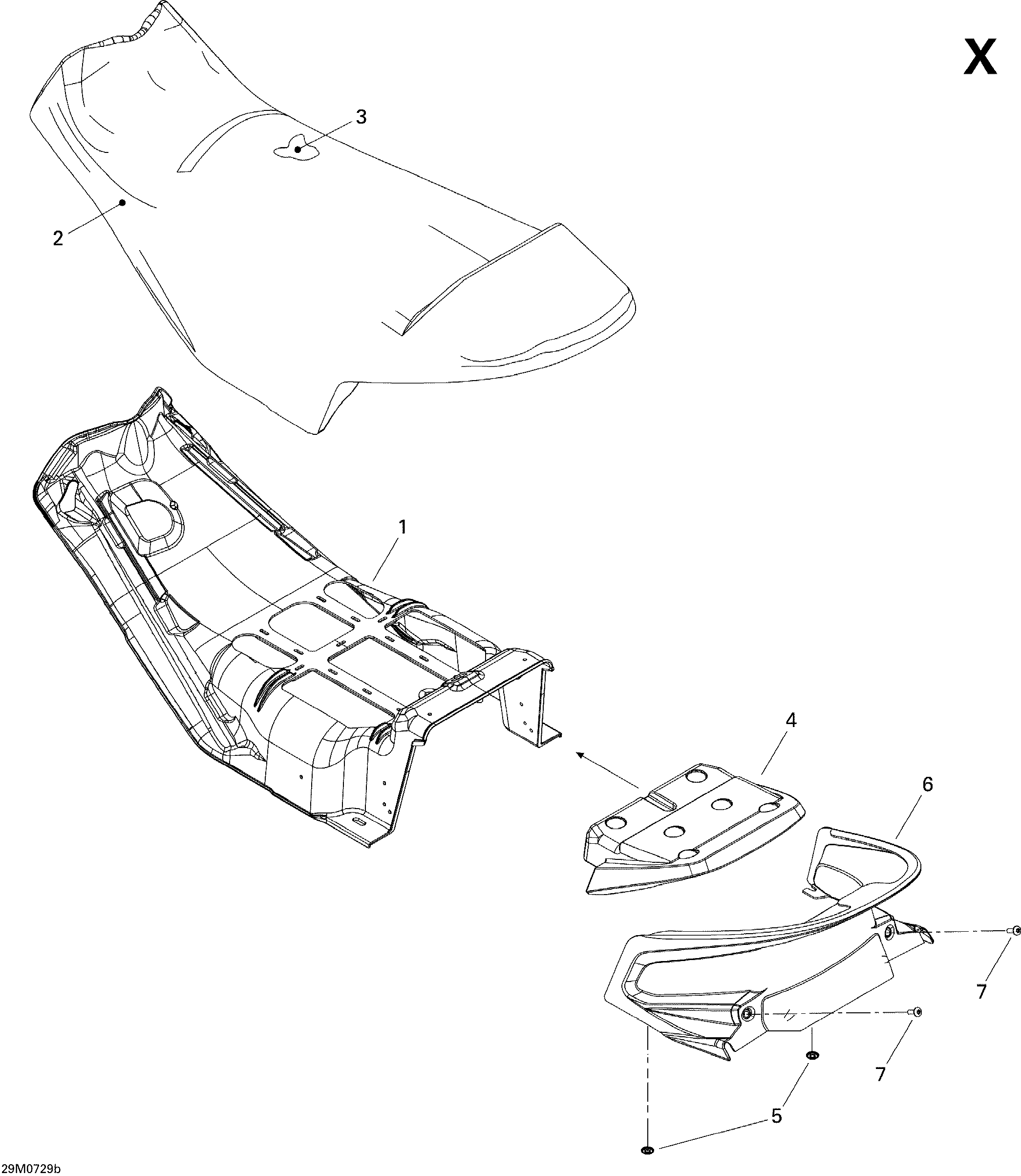 Схема узла: Seat X