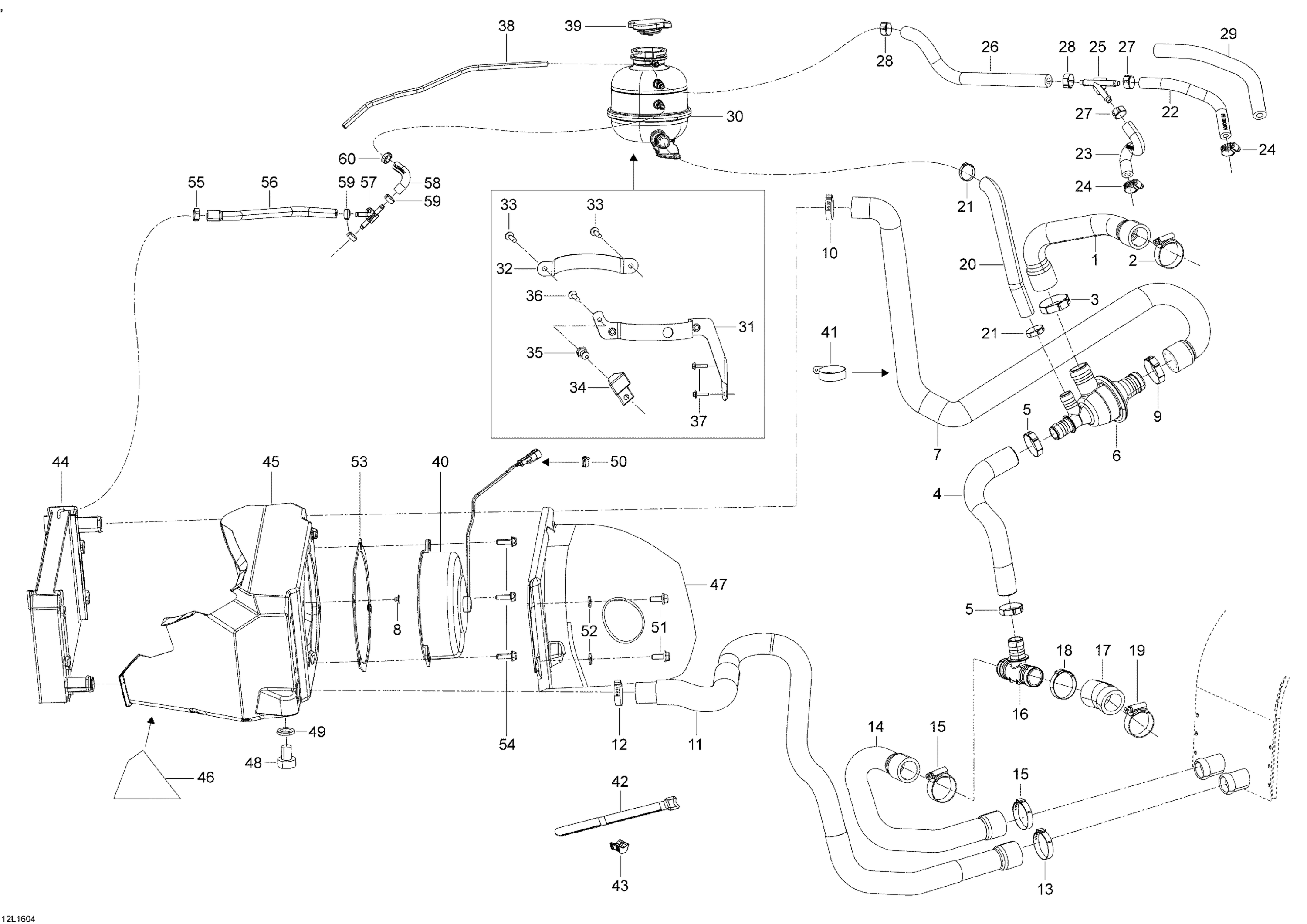 Cooling System - 600 E-TEC