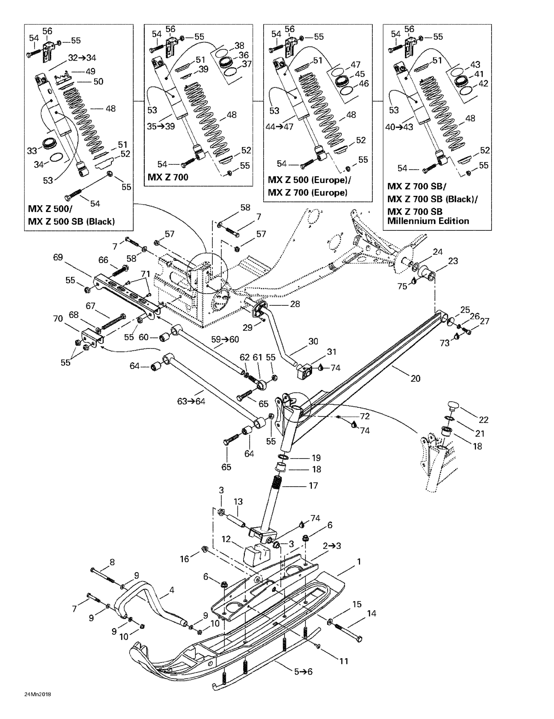 Front Suspension And Ski