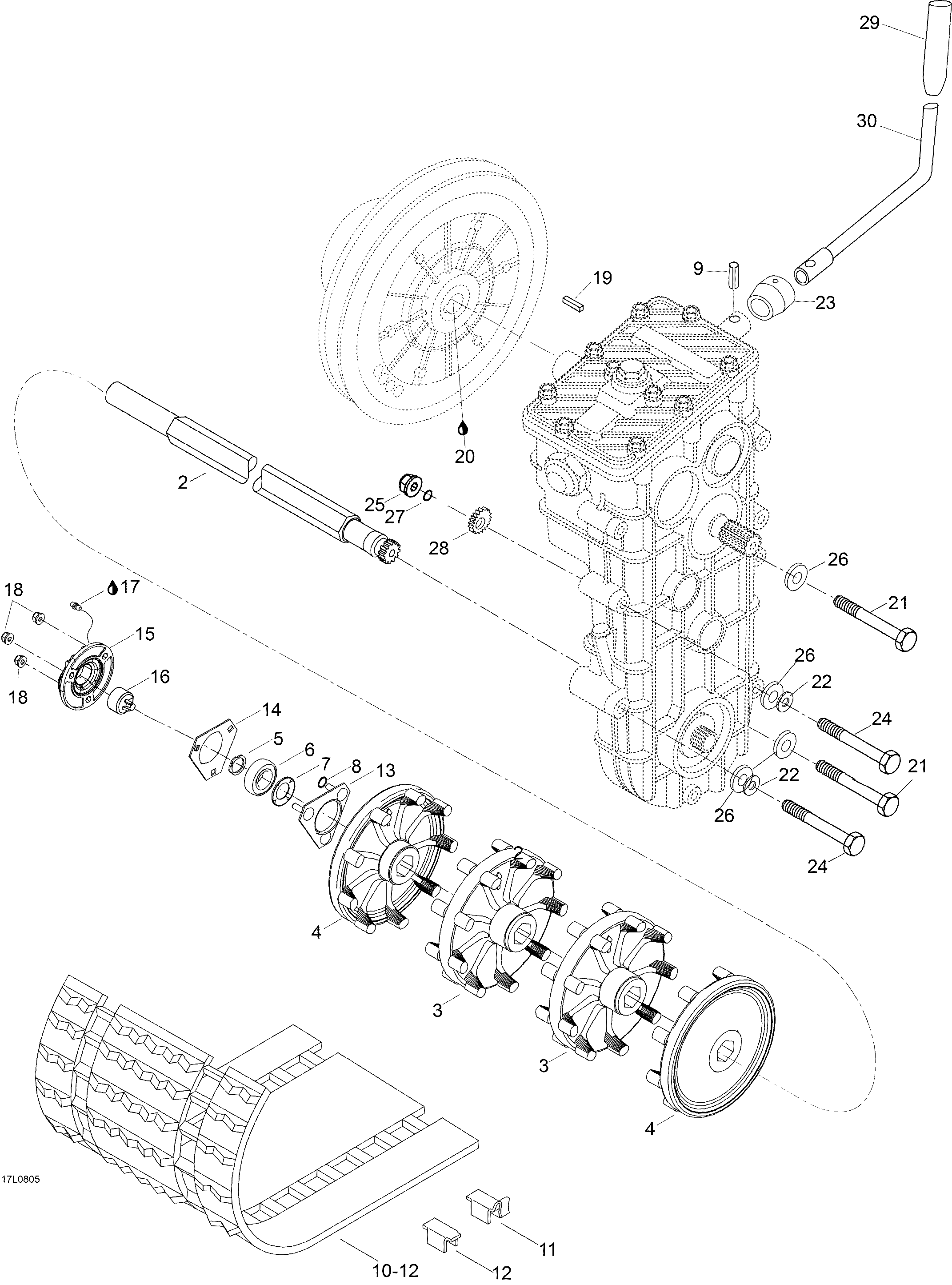 Схема узла: Drive Axle And Track