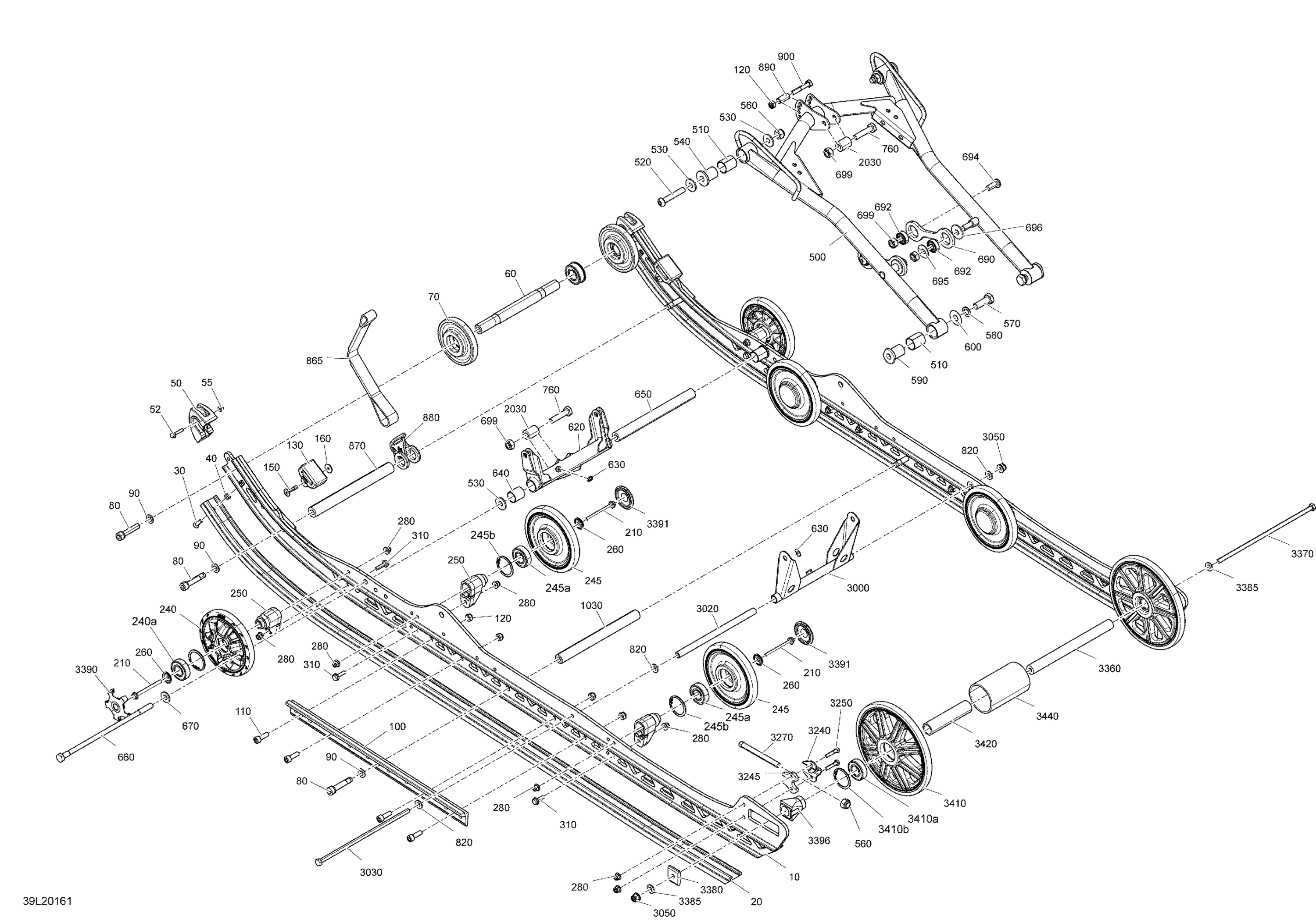 Suspension, Rear - Lower Section - RE 3700