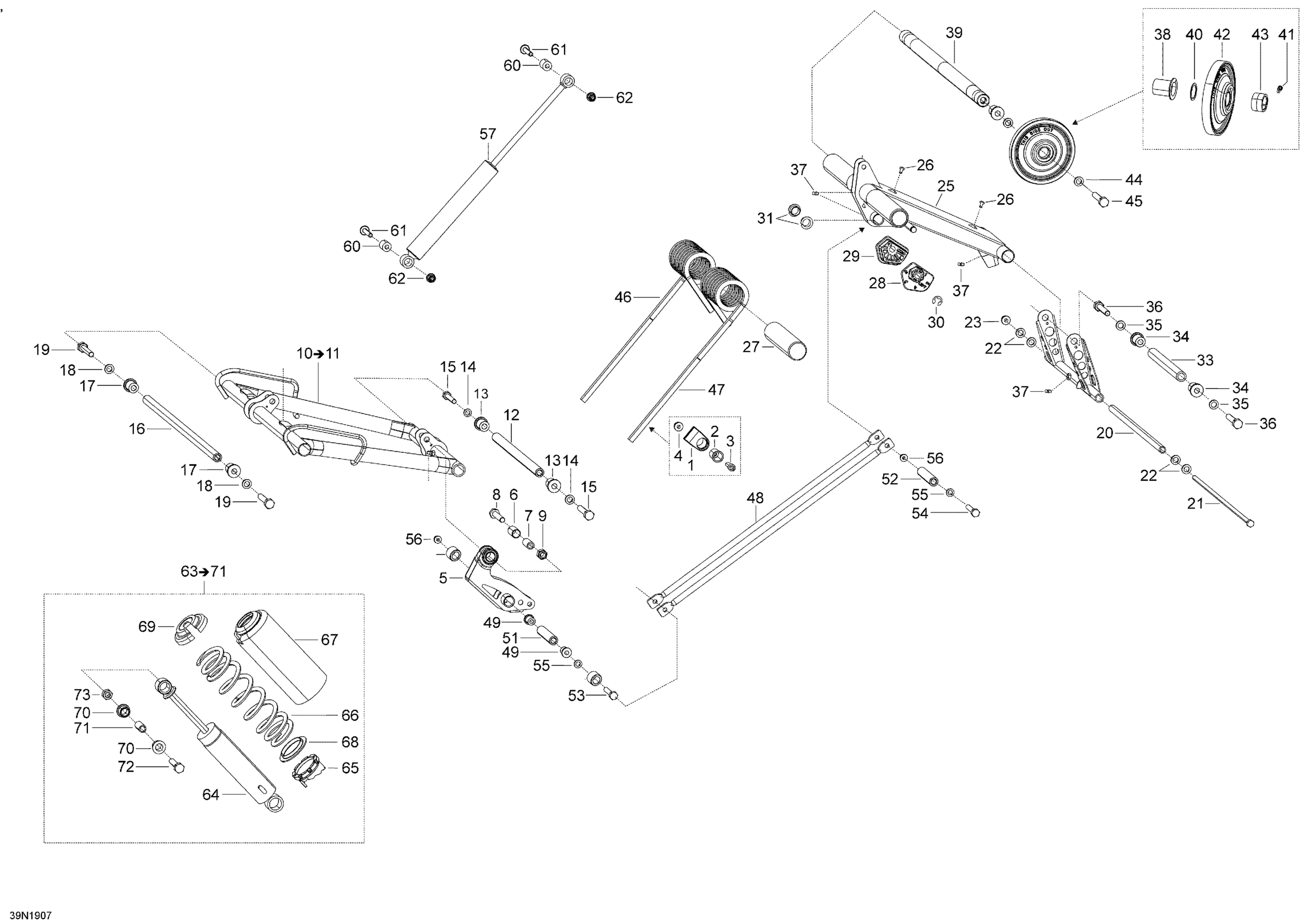 Схема узла: Rear Suspension - Upper Section - LE