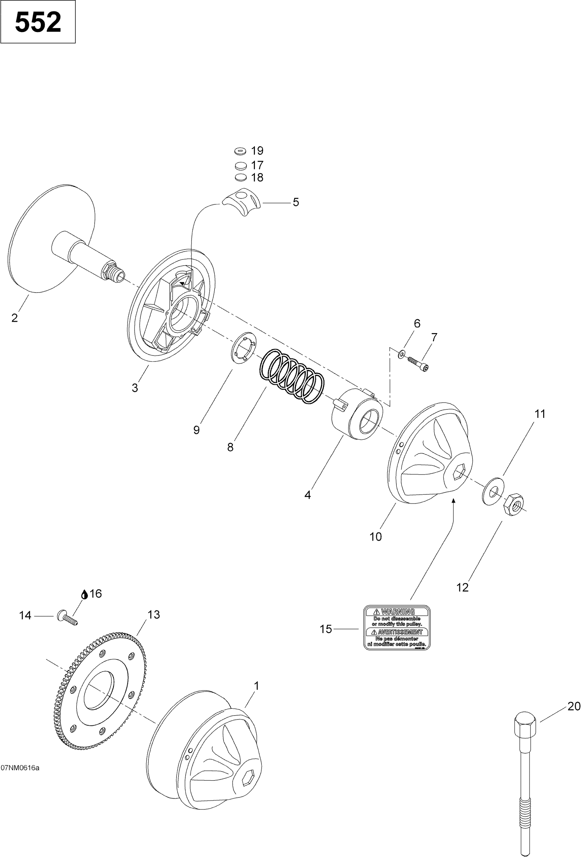 Drive Pulley 552