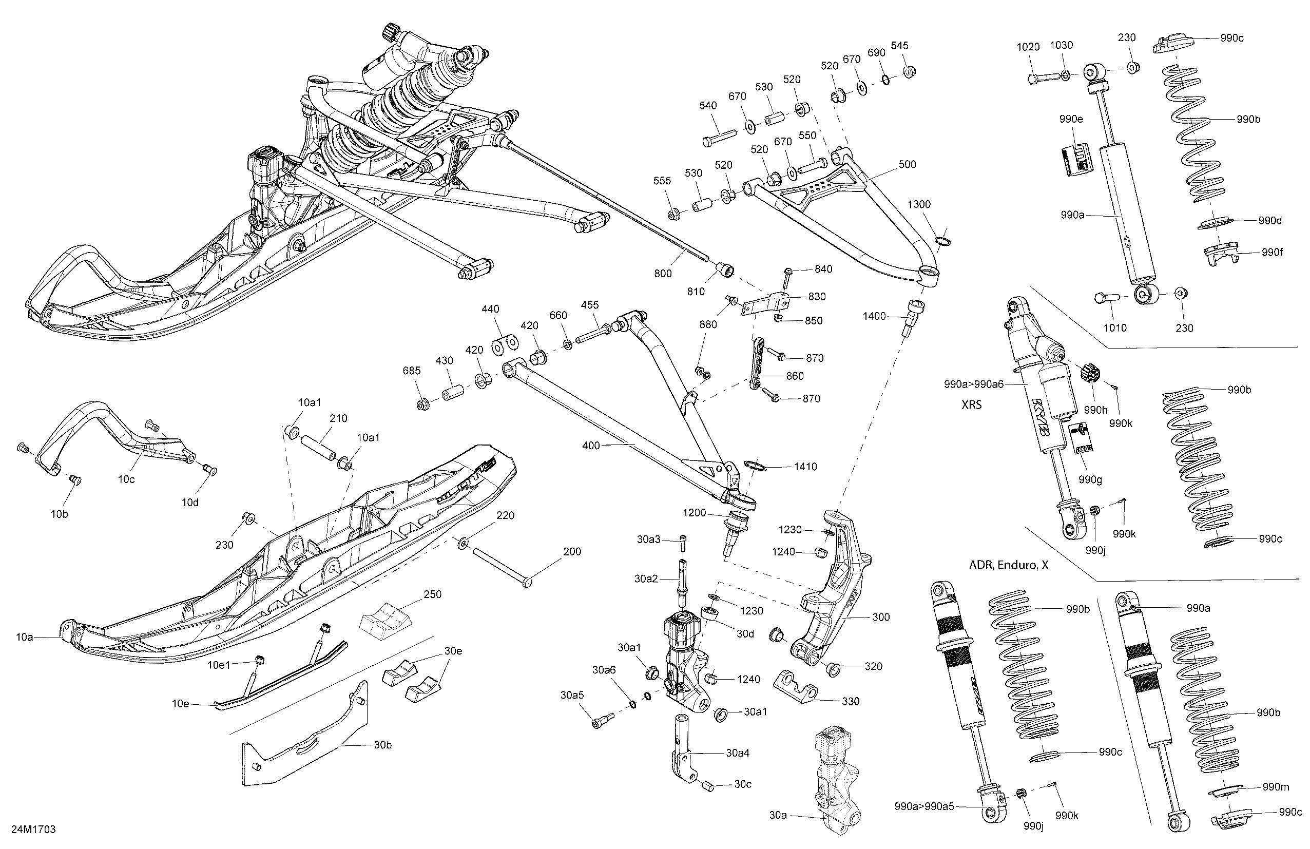 Схема узла: Front Suspension And Ski