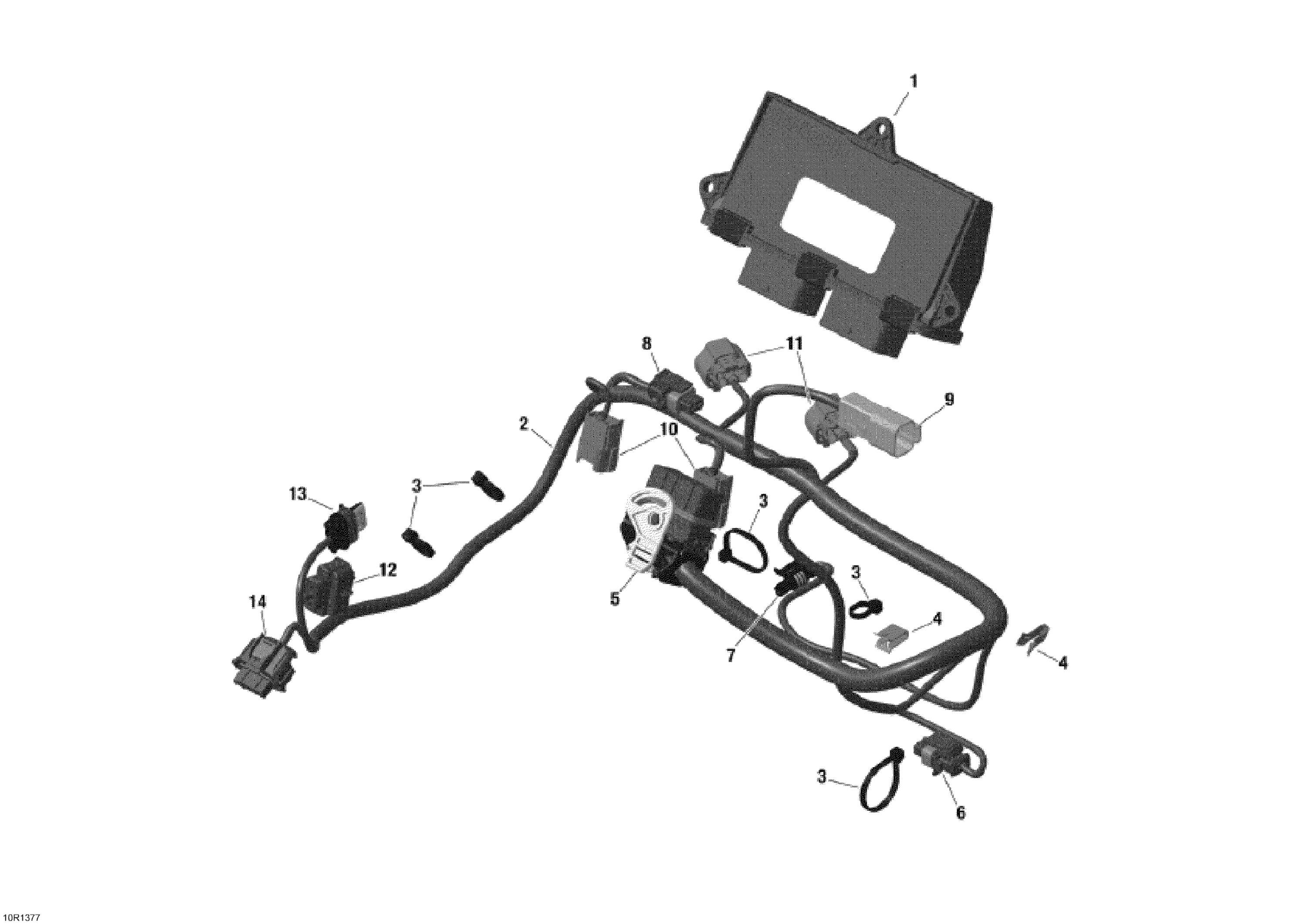 Схема узла: Engine Harness And Electronic Module