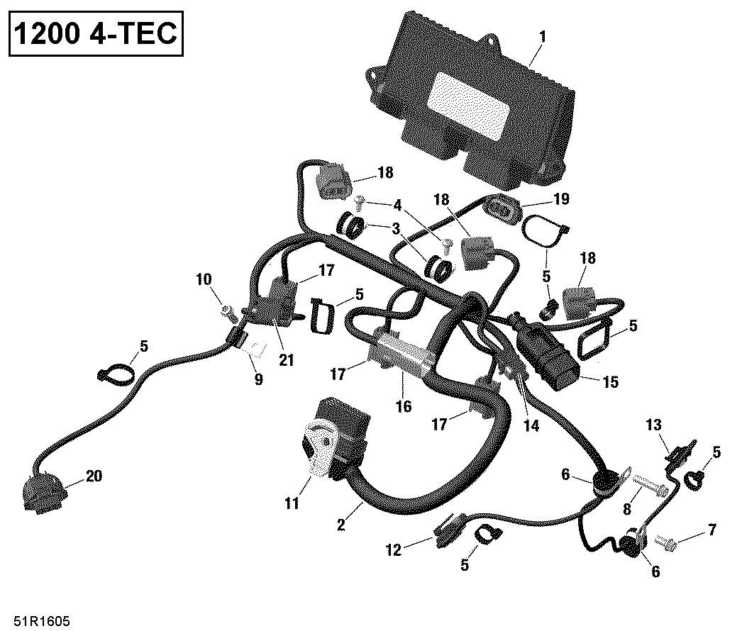 Engine Harness and Electronic Module - 1200iTC 4-TEC