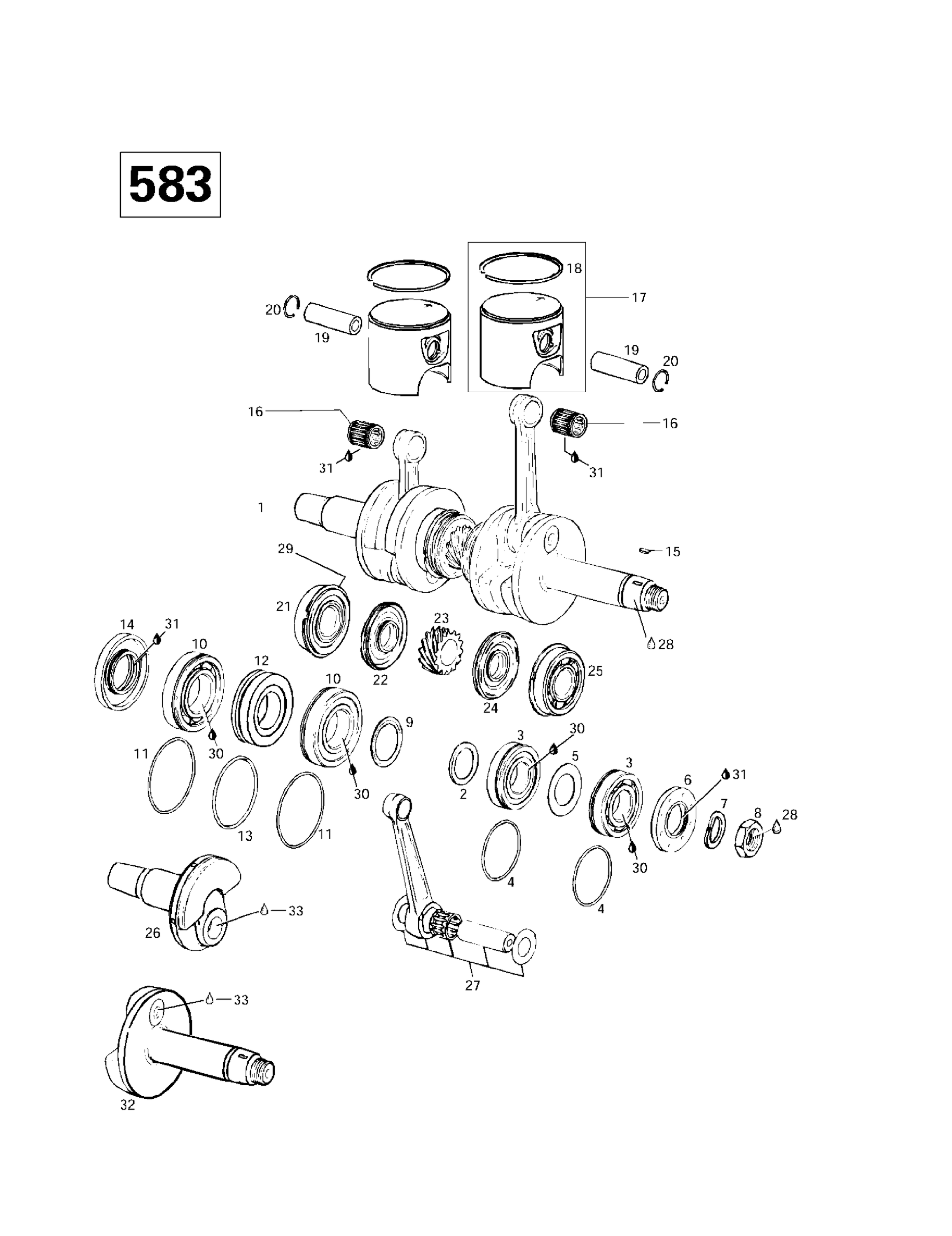 Crankshaft And Pistons (583)