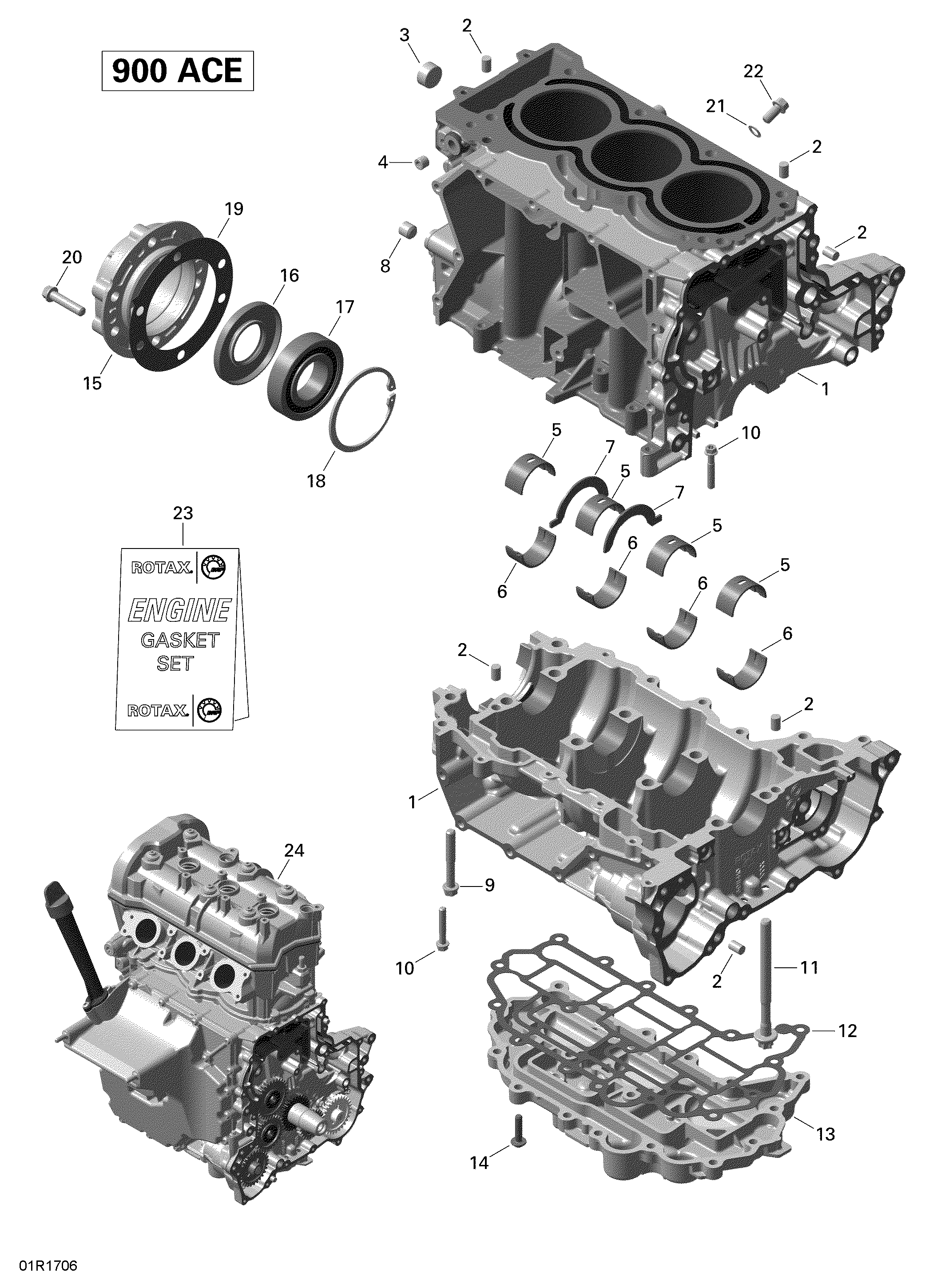 Crankcase - 900 ACE