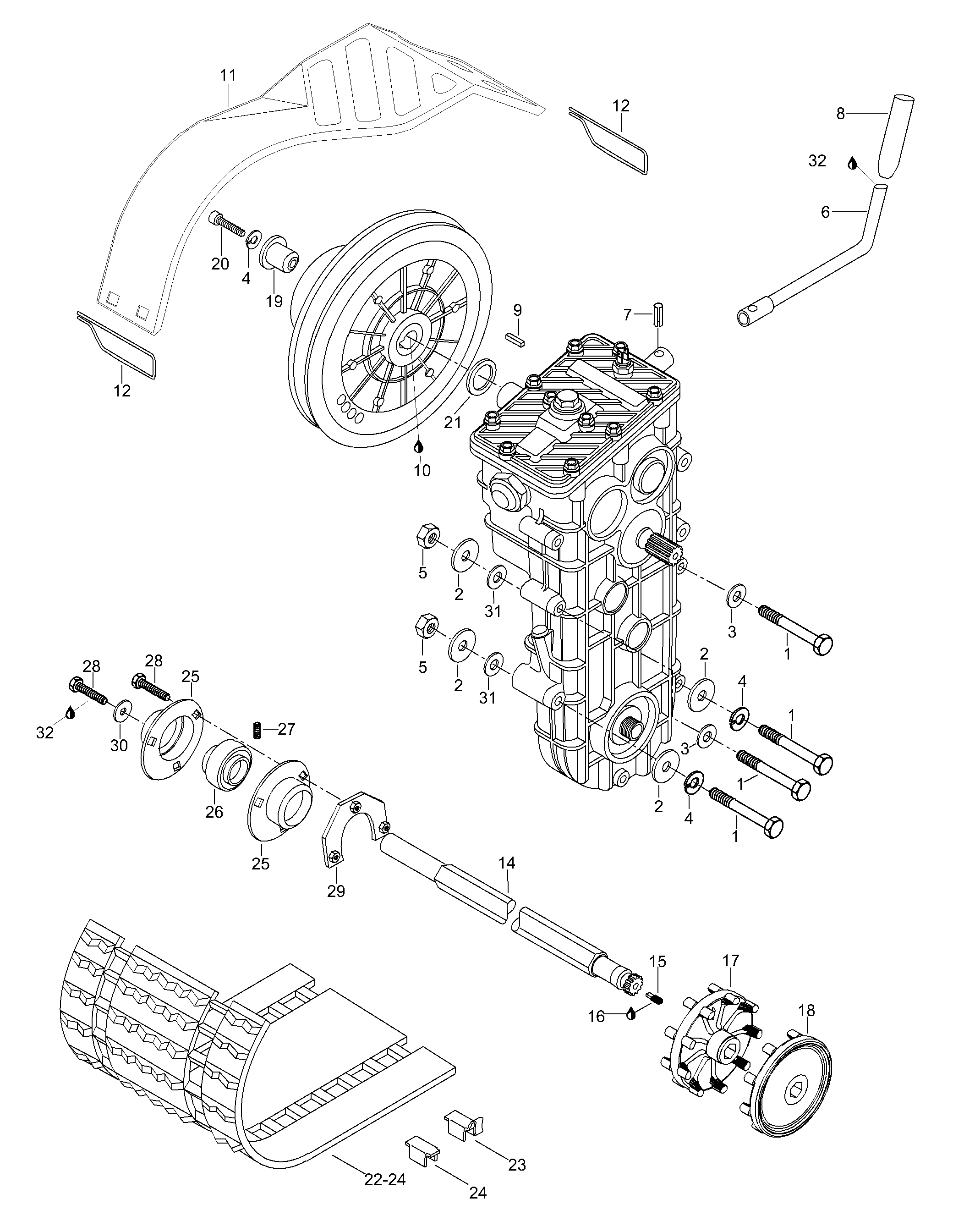 Схема узла: Drive Axle